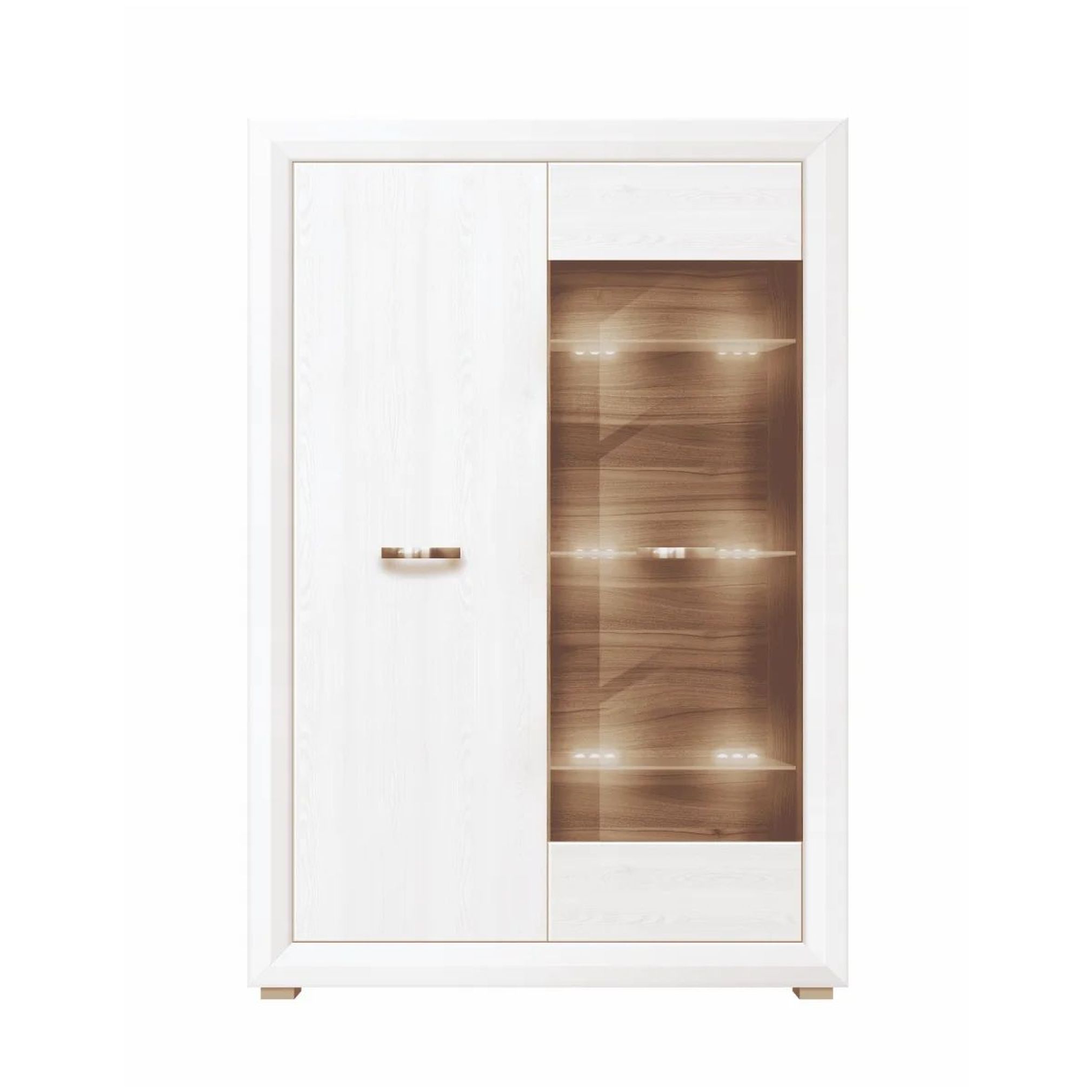 Картинка Мальта шкаф-витрина REG1W1D с подсветкой интернет-магазин мебели FreeTime