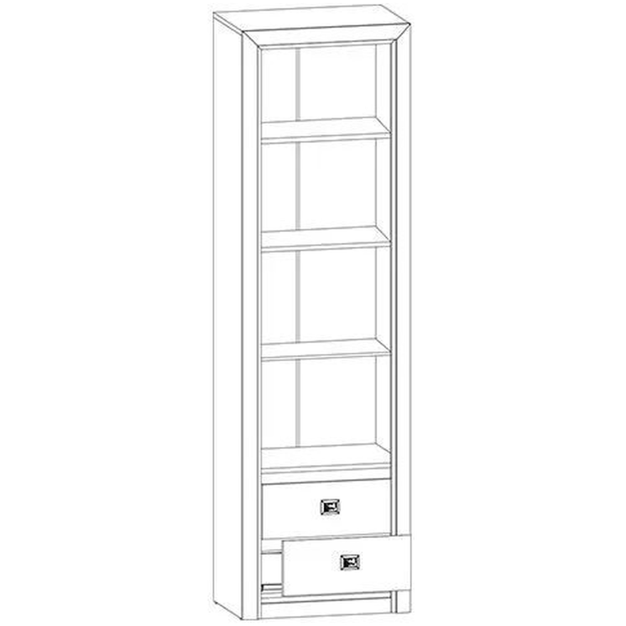 Картинка Коен шкаф-пенал REG1D2S (Венге/Штрокс) интернет-магазин мебели FreeTime