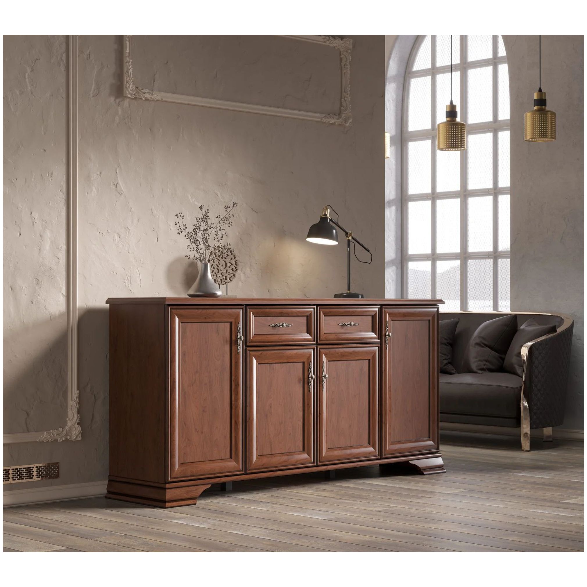 Картинка Кентаки тумба KOM4D2S (Каштан) интернет-магазин мебели FreeTime