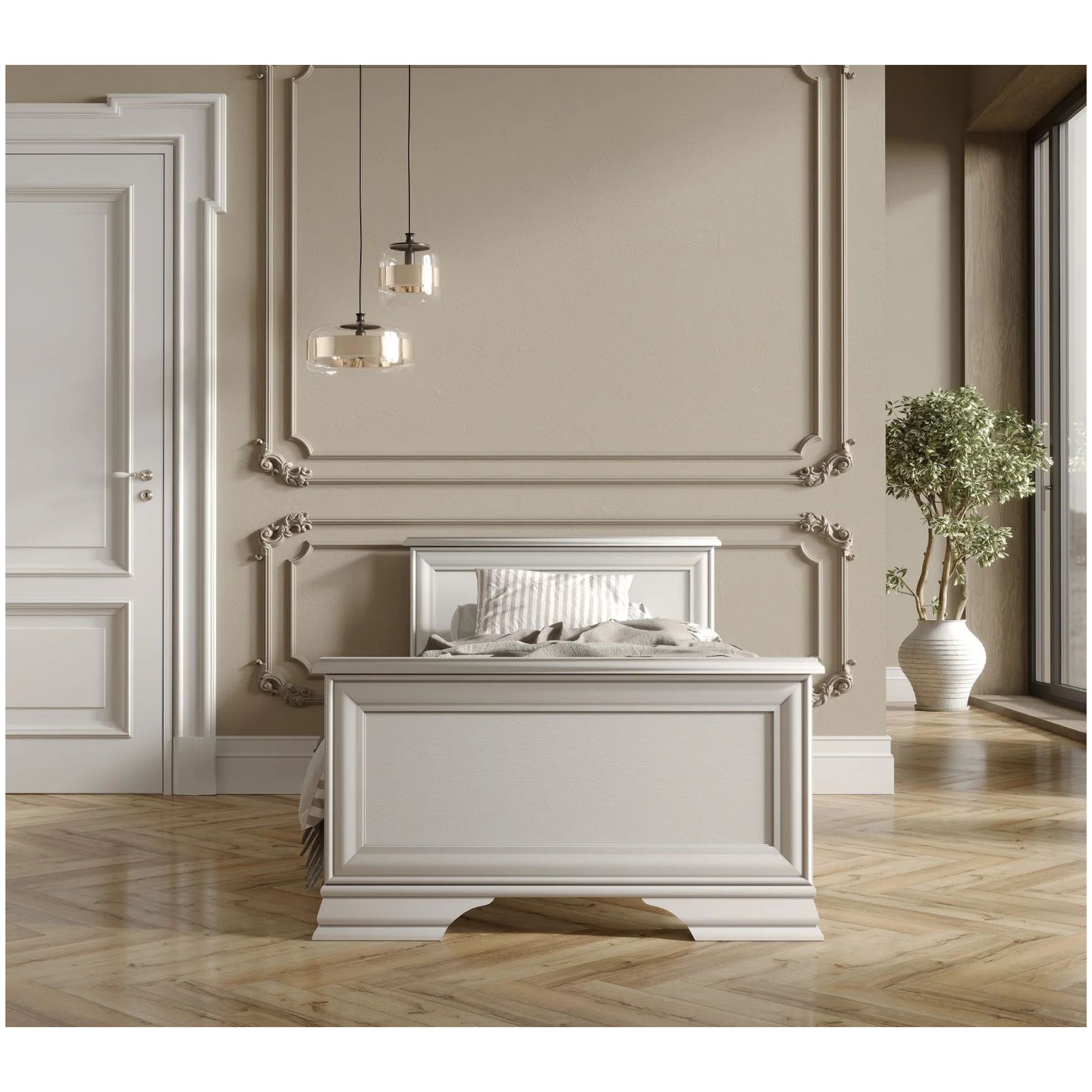 Картинка Кентаки кровать S320-LOZ90х200 (Белый) интернет-магазин мебели FreeTime