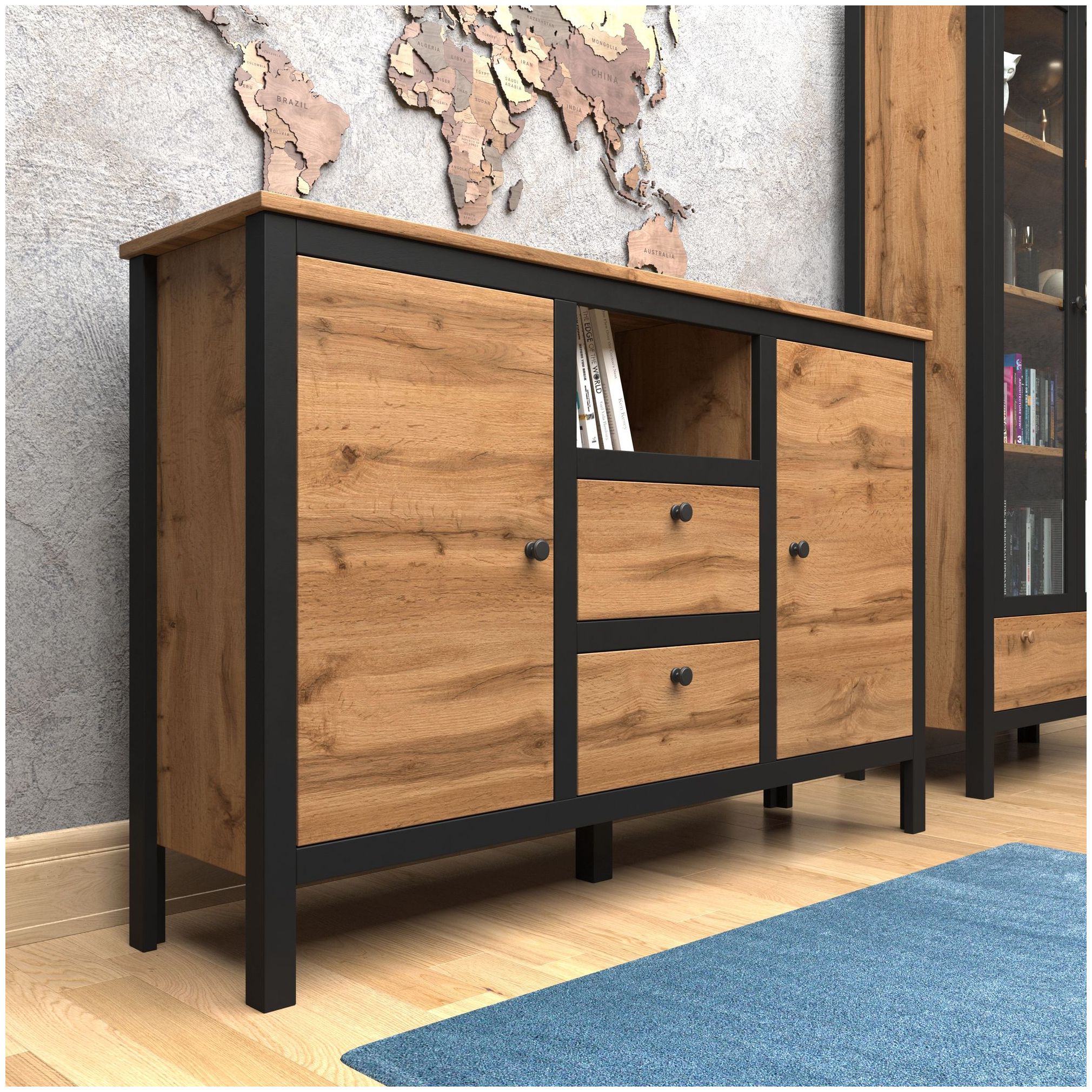 Картинка Лофт тумба KOM2D2S/150 интернет-магазин мебели FreeTime