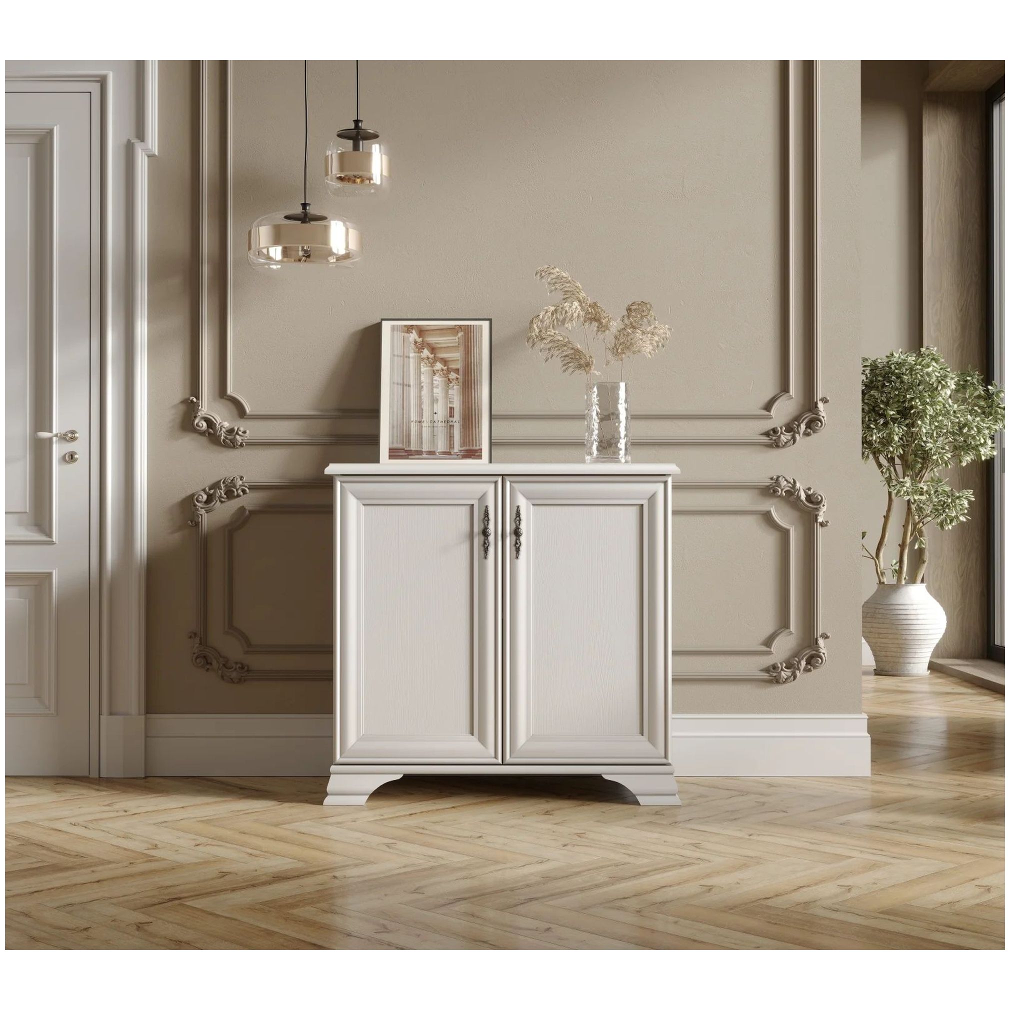 Картинка Кентаки тумба S320-KOM2D (Белый) интернет-магазин мебели FreeTime