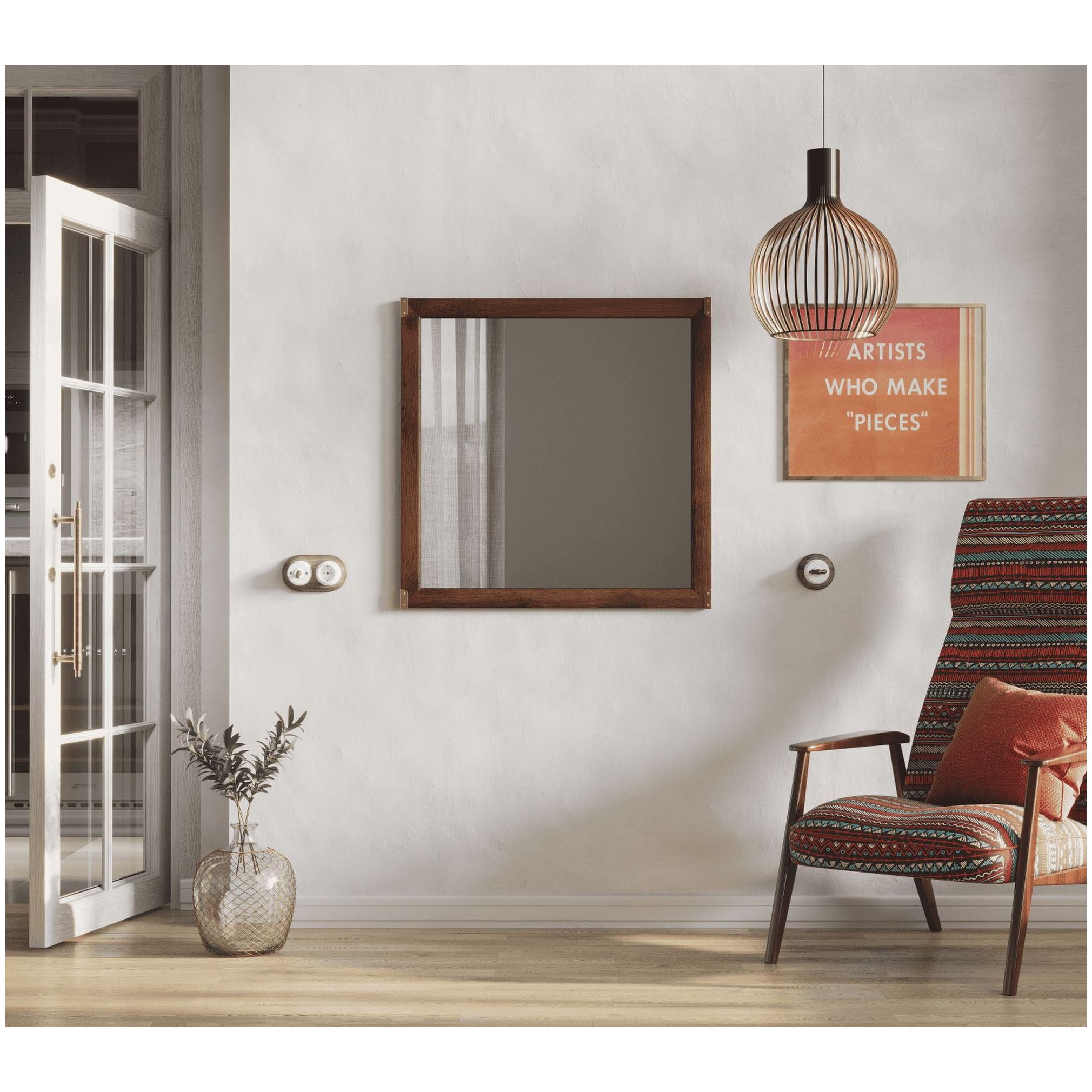 Картинка Индиана зеркало JLUS 80 (Дуб саттер) интернет-магазин мебели FreeTime