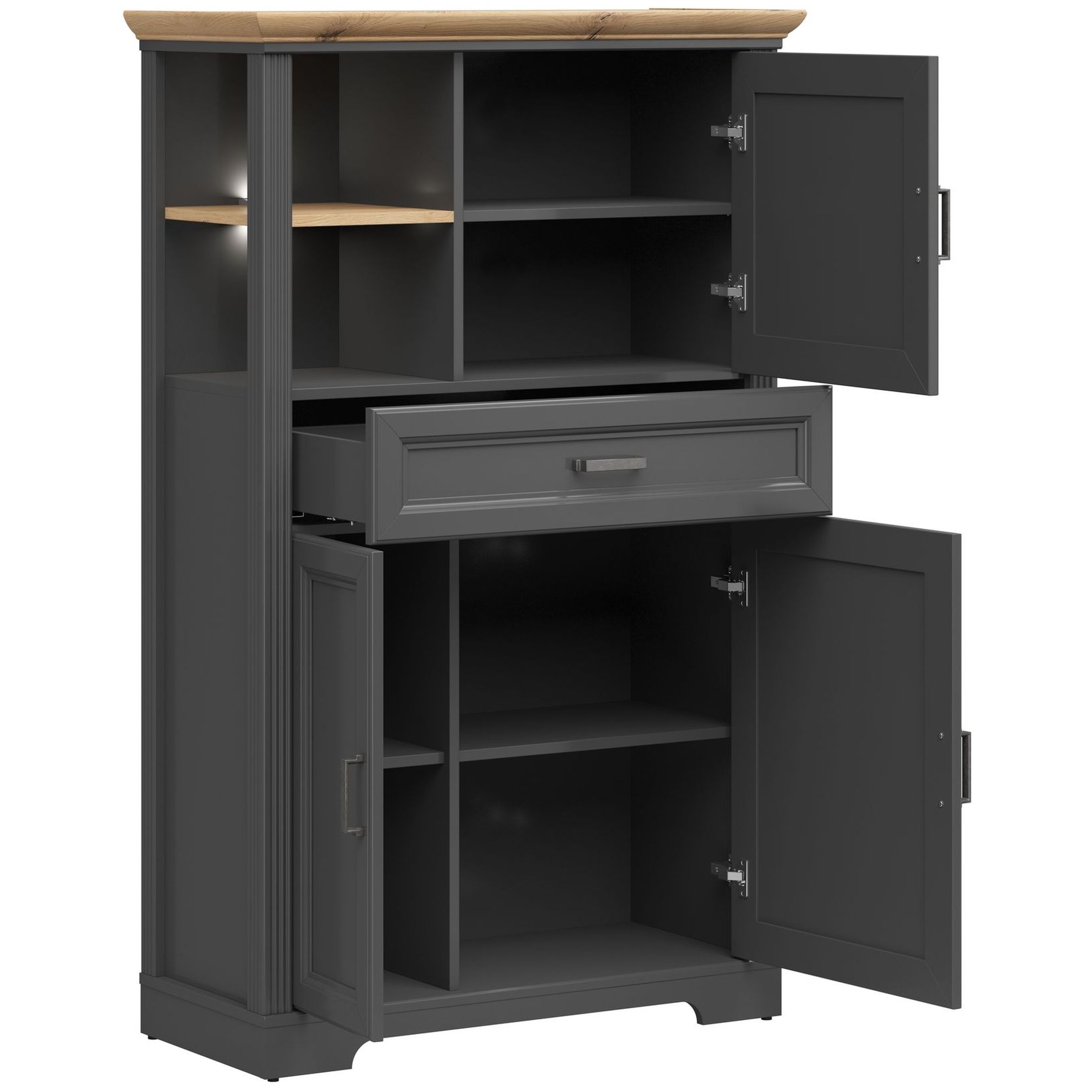 Картинка Жасмин шкаф-витрина REG3D1S с подсветкой интернет-магазин мебели FreeTime