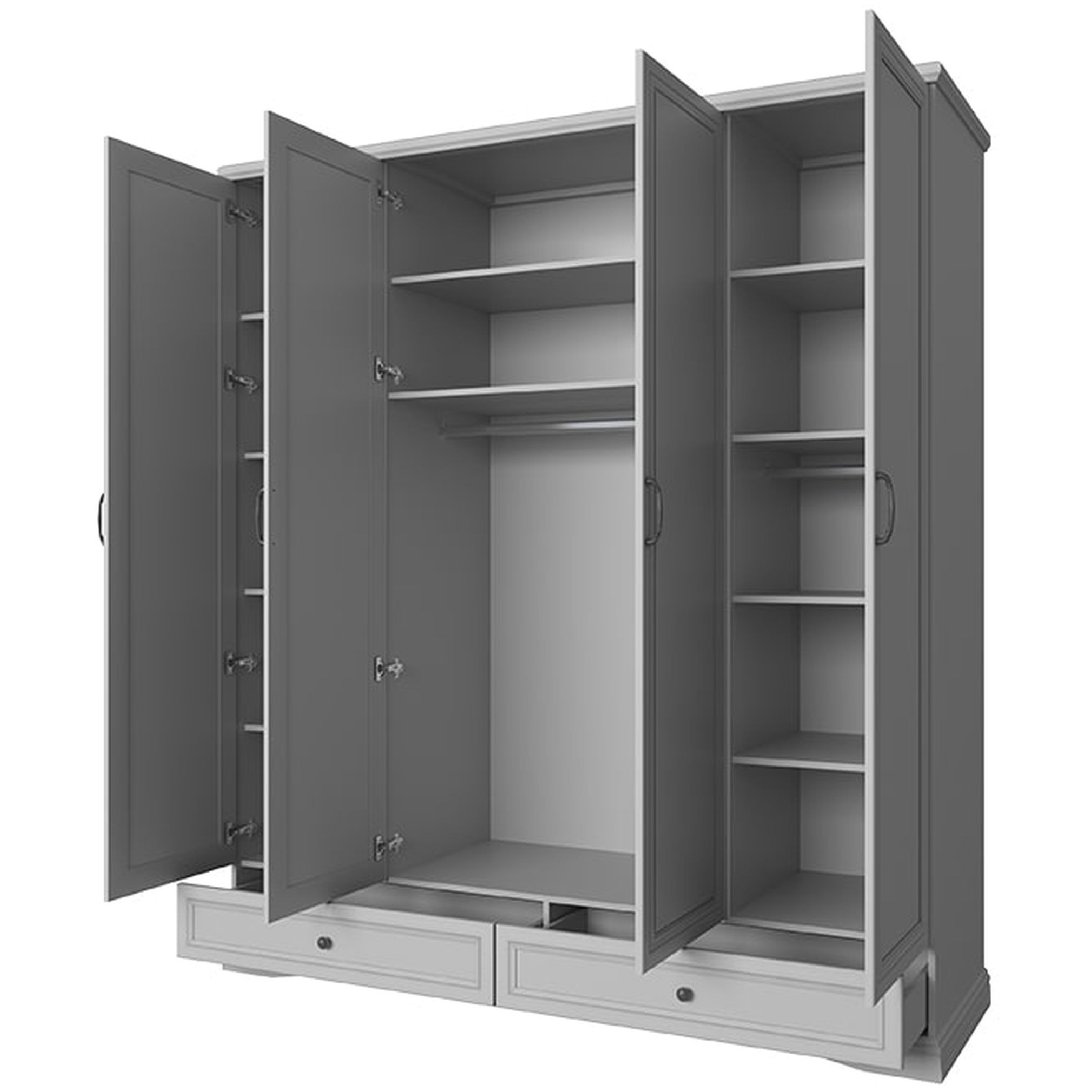 Картинка Валенсия Шкаф с зеркалом 4DG2S Z интернет-магазин мебели FreeTime