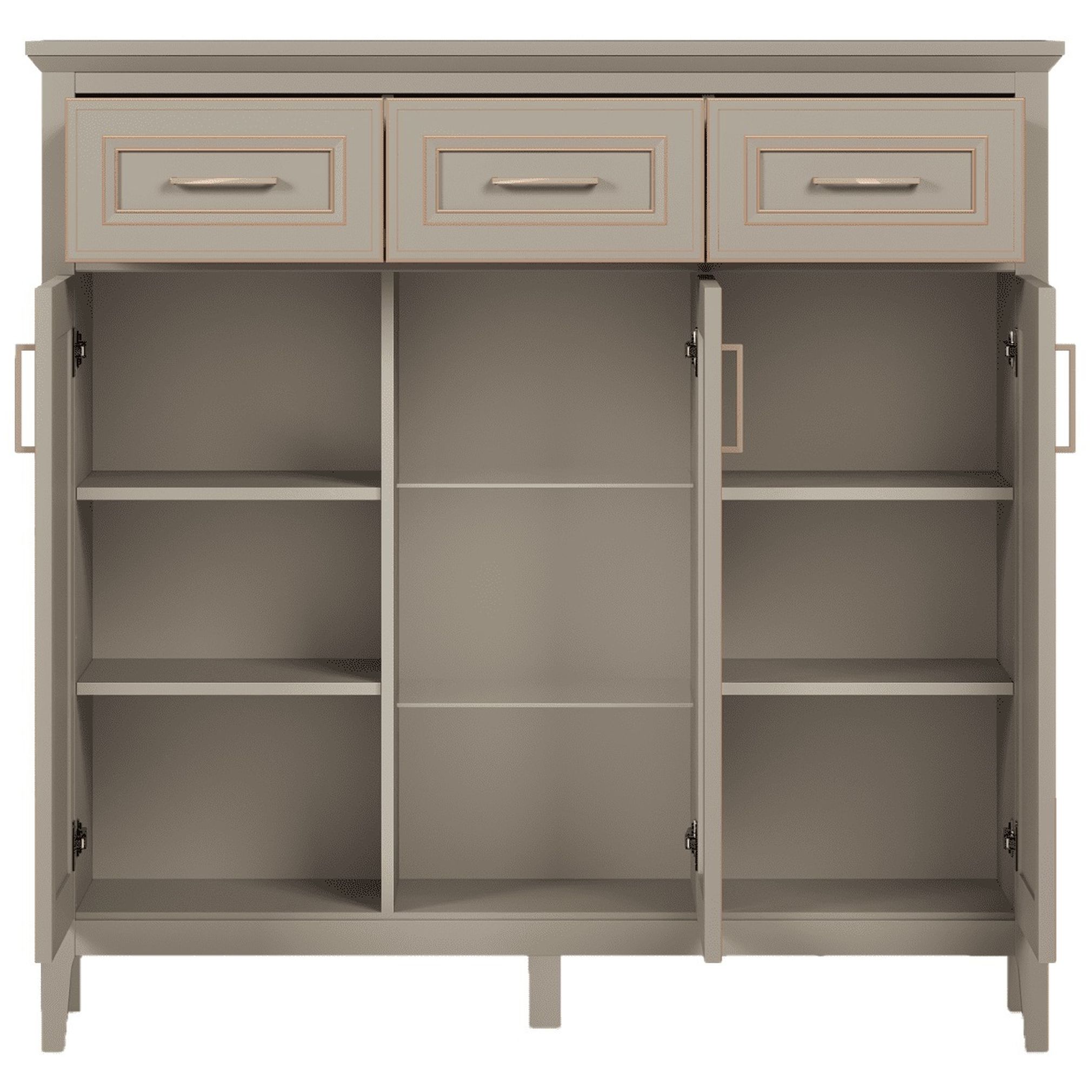 Картинка Классик тумба с витриной KOM1W2D3S интернет-магазин мебели FreeTime