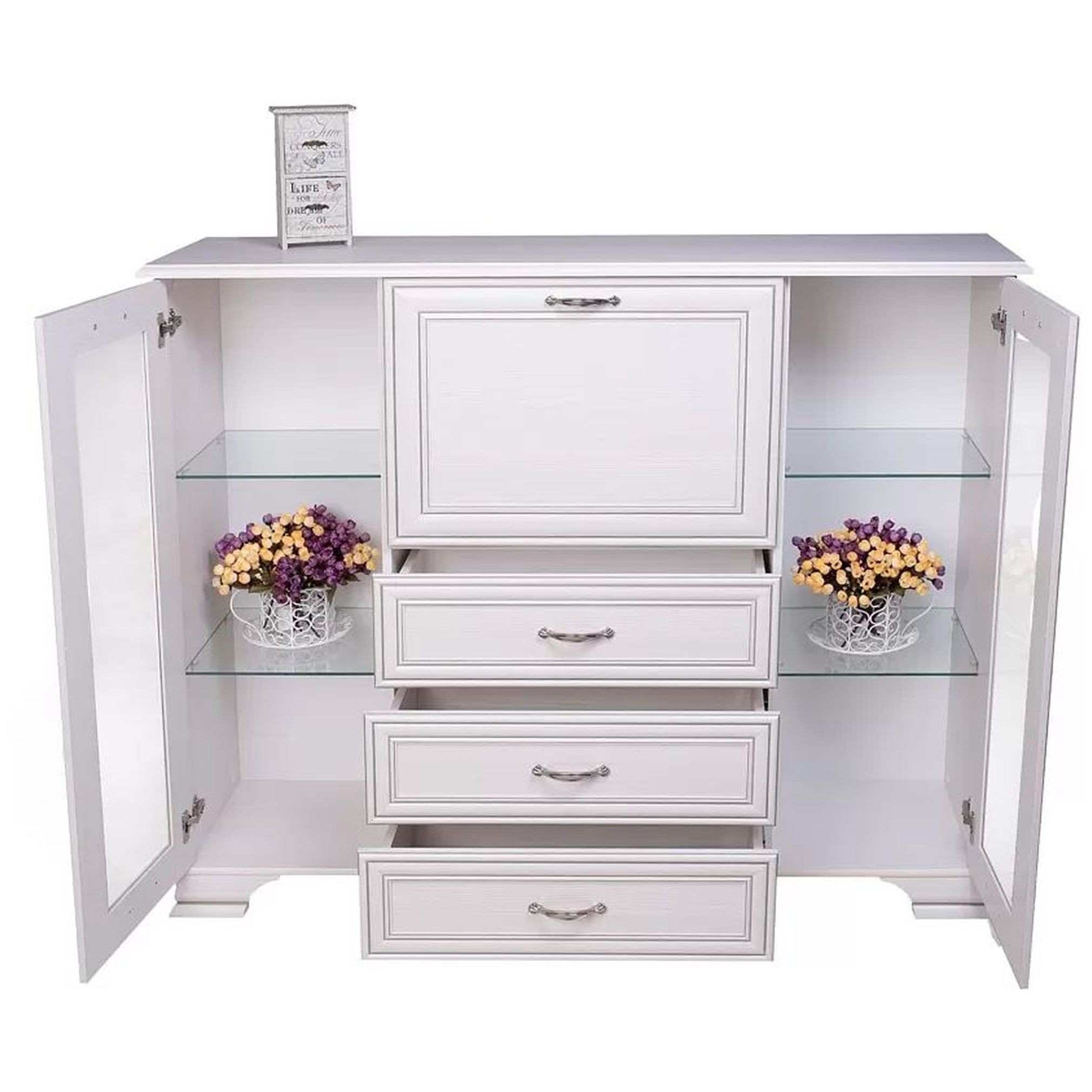 Картинка Тиффани Тумба  с витриной 2V1D3S интернет-магазин мебели FreeTime