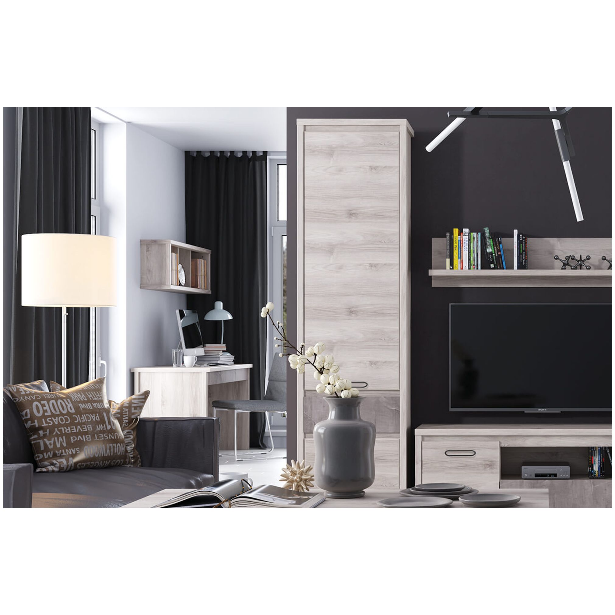 Картинка Джаз Шкаф 2D1S интернет-магазин мебели FreeTime