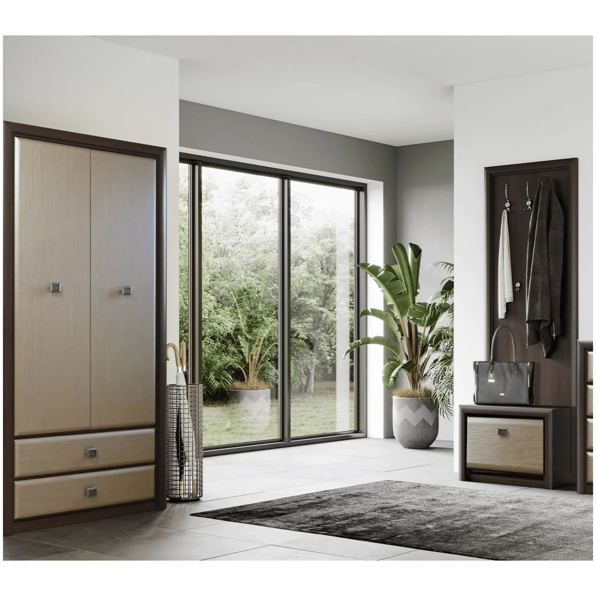 Картинка Коен шкаф SZF2D2S (Венге/Штрокс) интернет-магазин мебели FreeTime