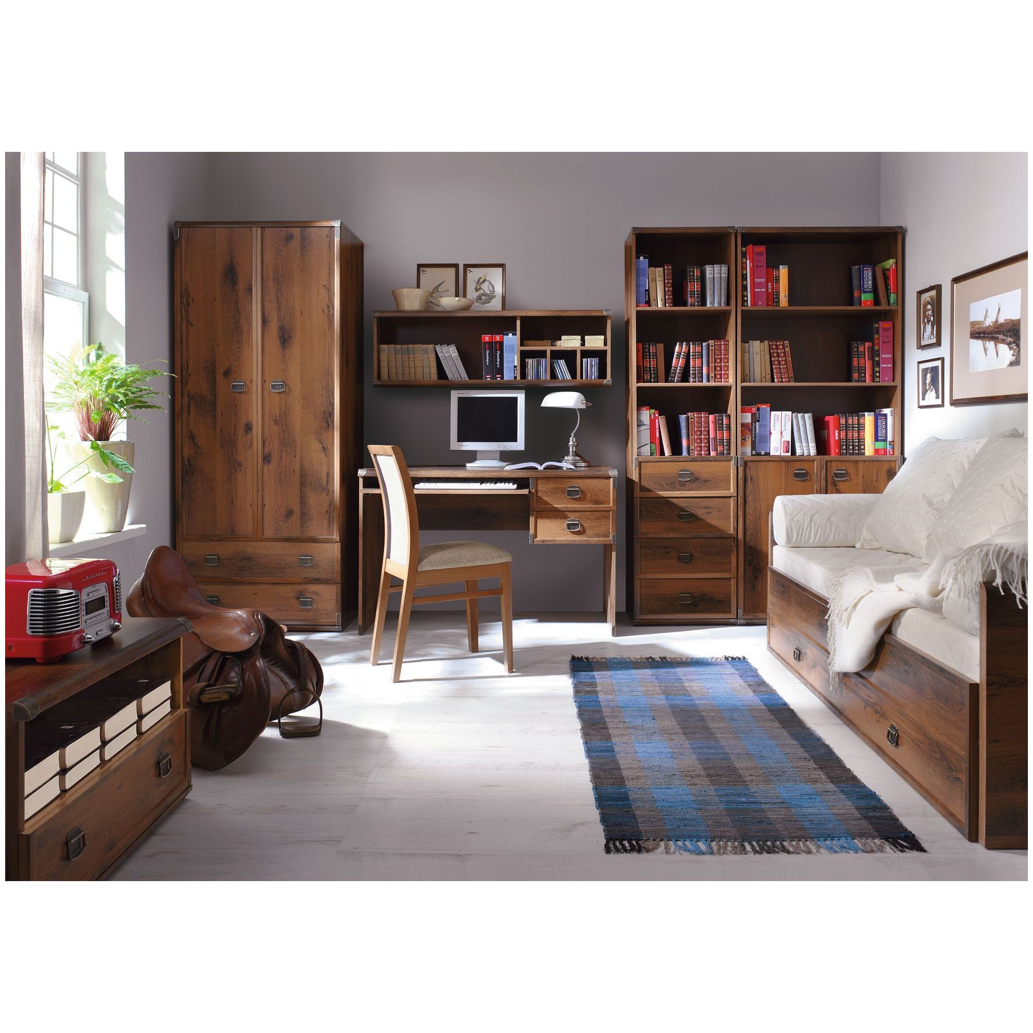 Картинка Индиана шкаф JSZF 2d2s (Дуб саттер) интернет-магазин мебели FreeTime