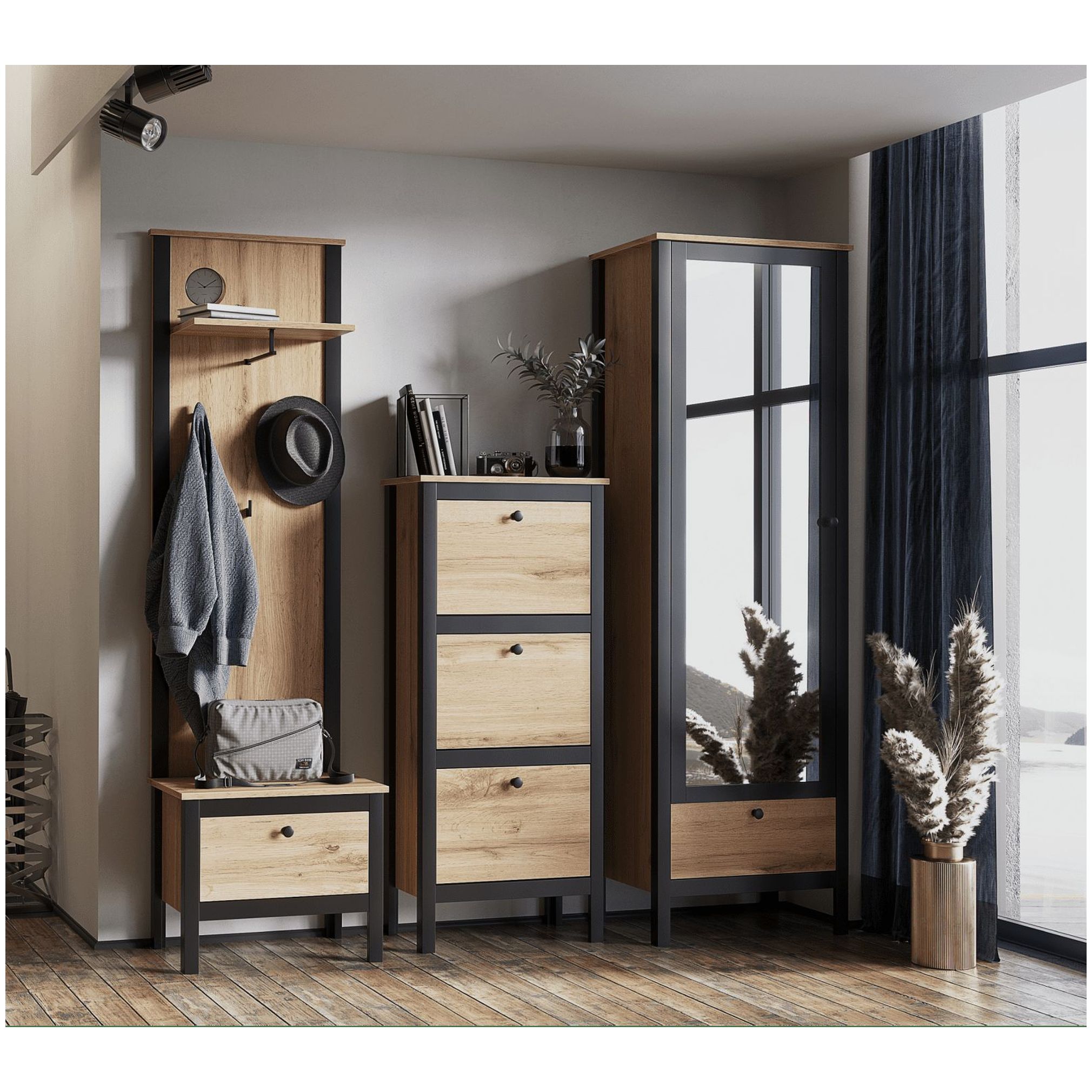 Картинка Лофт тумба KOM1K/55 интернет-магазин мебели FreeTime