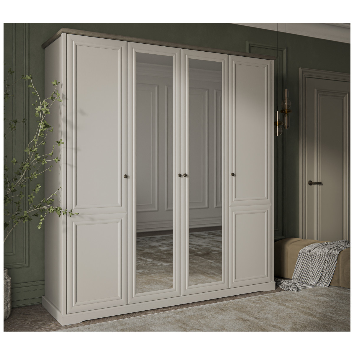 Картинка Тоскана Шкаф с зеркалом 4DG Z интернет-магазин мебели FreeTime