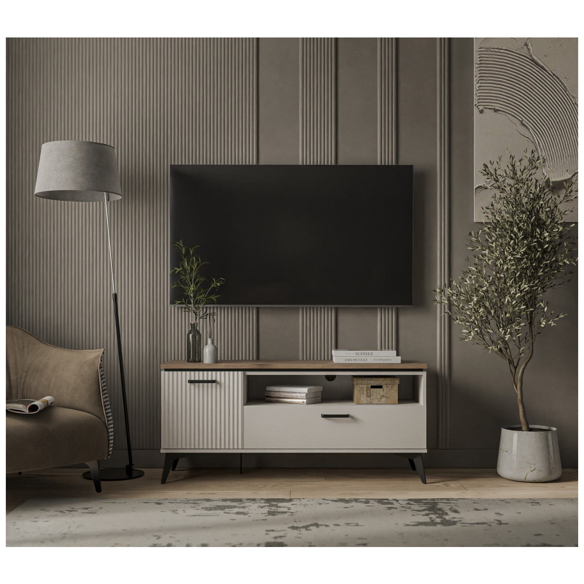 Картинка Винати Тумба ТВ RTV 1D1SN интернет-магазин мебели FreeTime