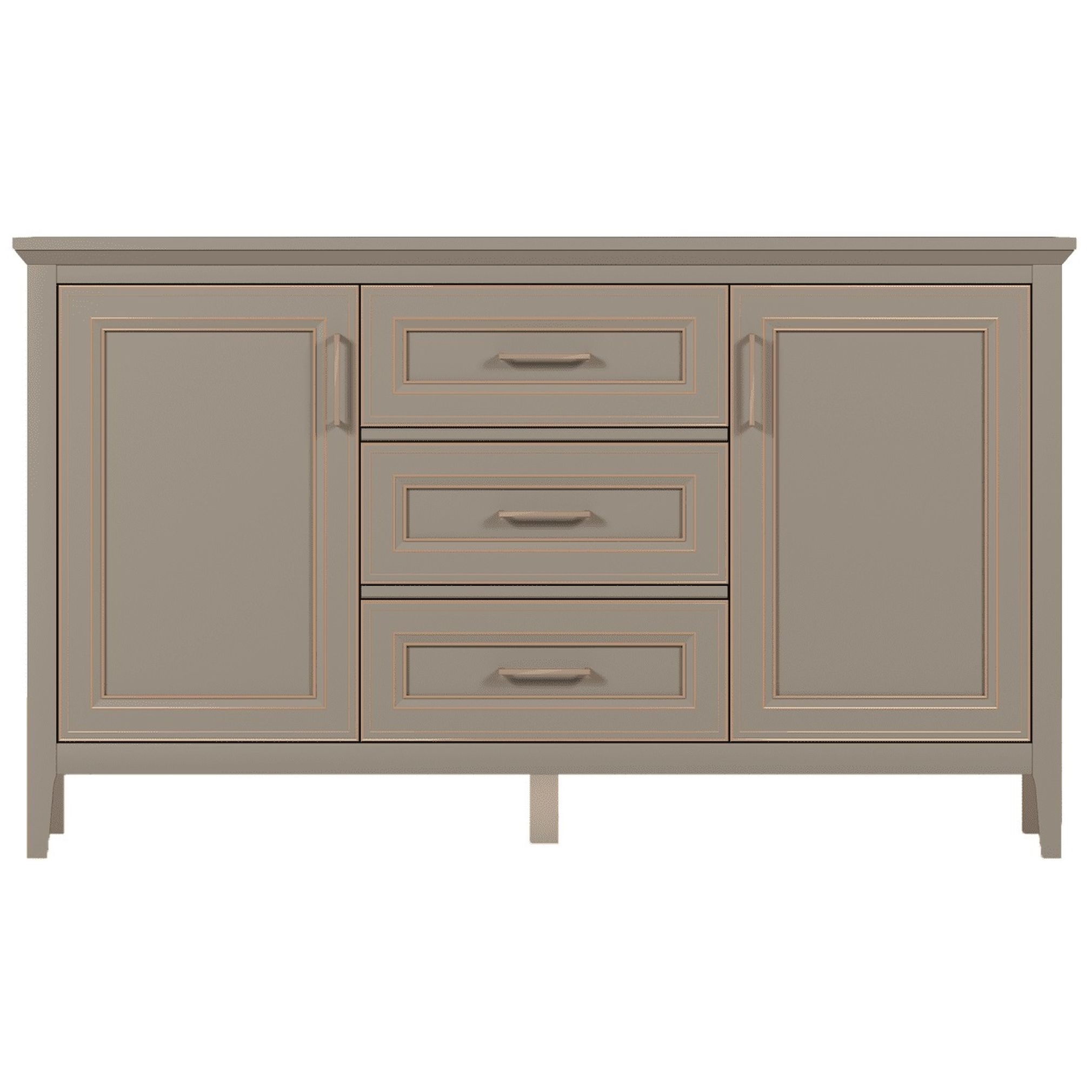 Картинка Классик тумба с витриной KOM2D3S интернет-магазин мебели FreeTime