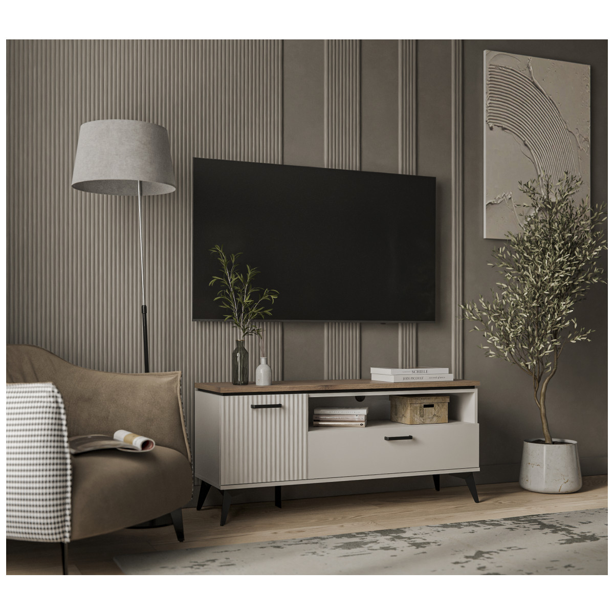 Картинка Винати Тумба ТВ RTV 1D1SN интернет-магазин мебели FreeTime