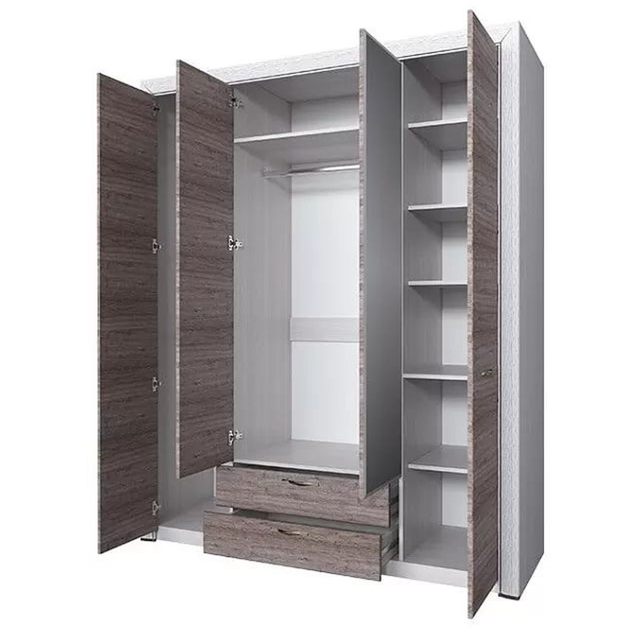 Картинка Оливия Шкаф 4D2S с зеркалом интернет-магазин мебели FreeTime