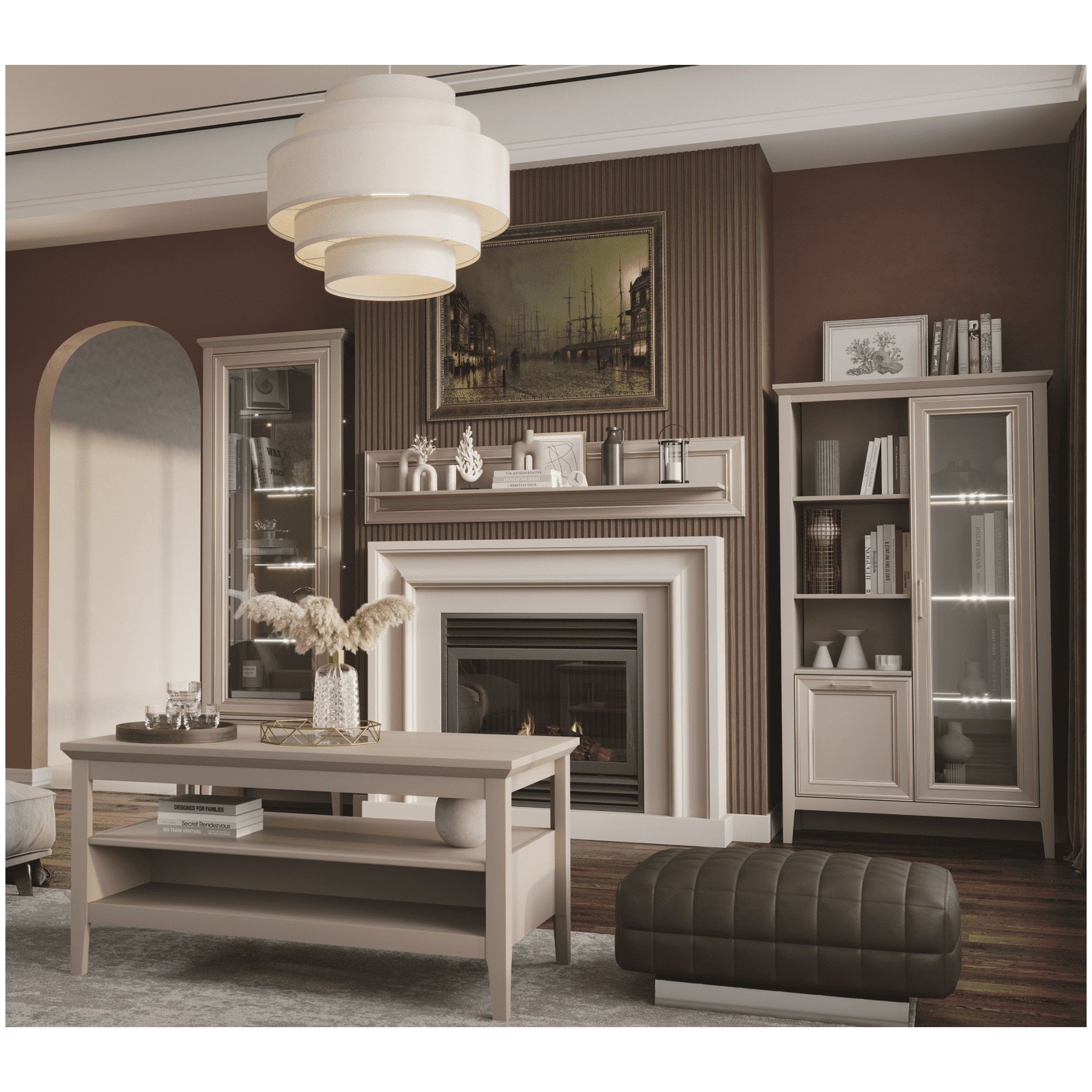 Картинка Классик шкаф-витрина REG1W1D интернет-магазин мебели FreeTime