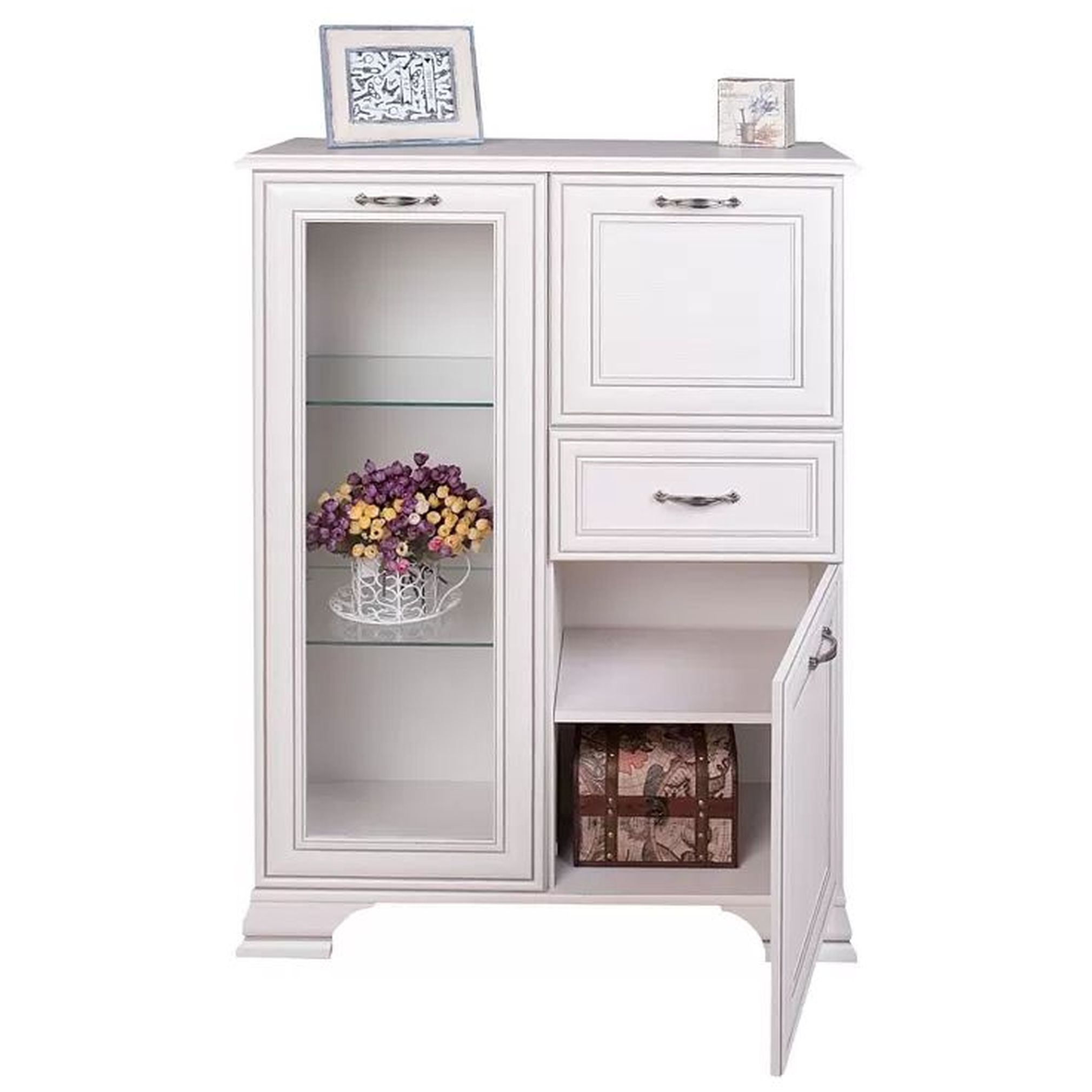 Картинка Тиффани Тумба  с витриной 1V2D1S интернет-магазин мебели FreeTime