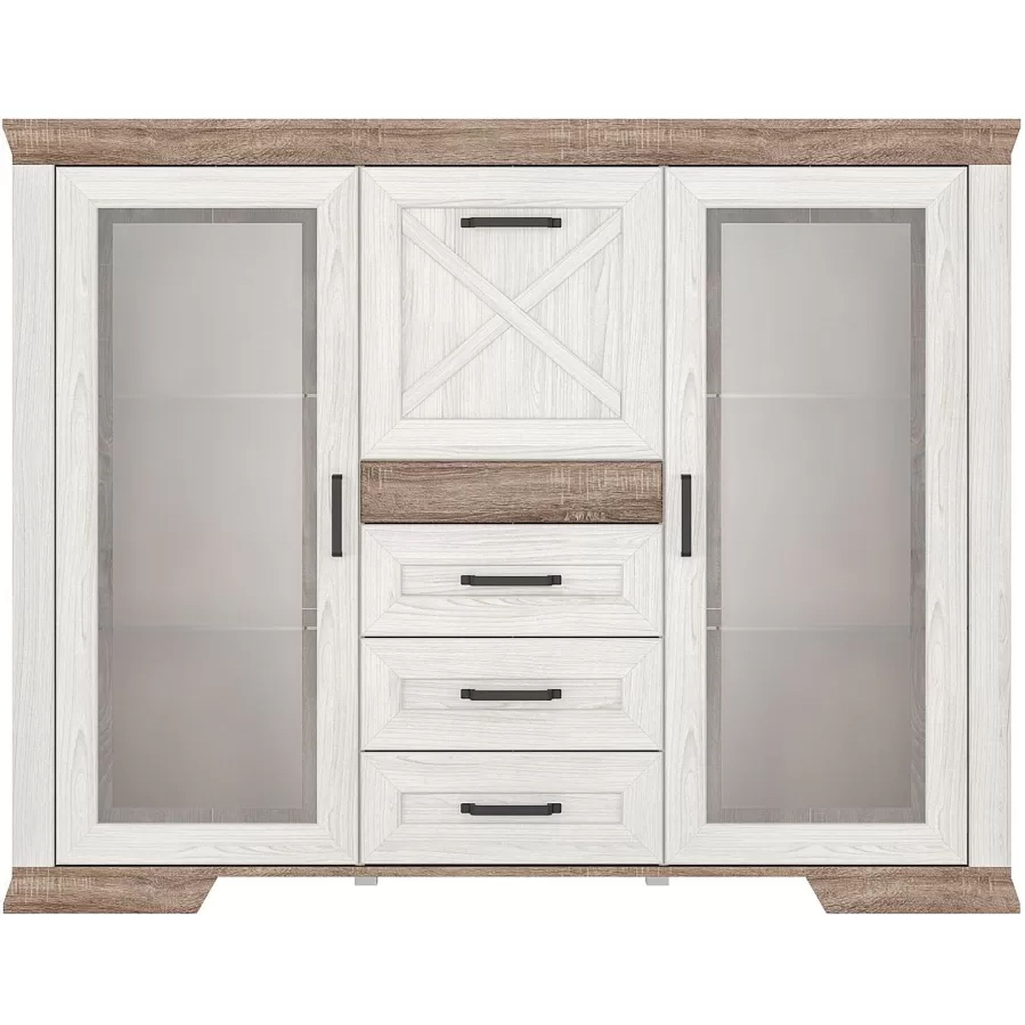 Картинка Марсель тумба с витриной KOM2W3S1K интернет-магазин мебели FreeTime