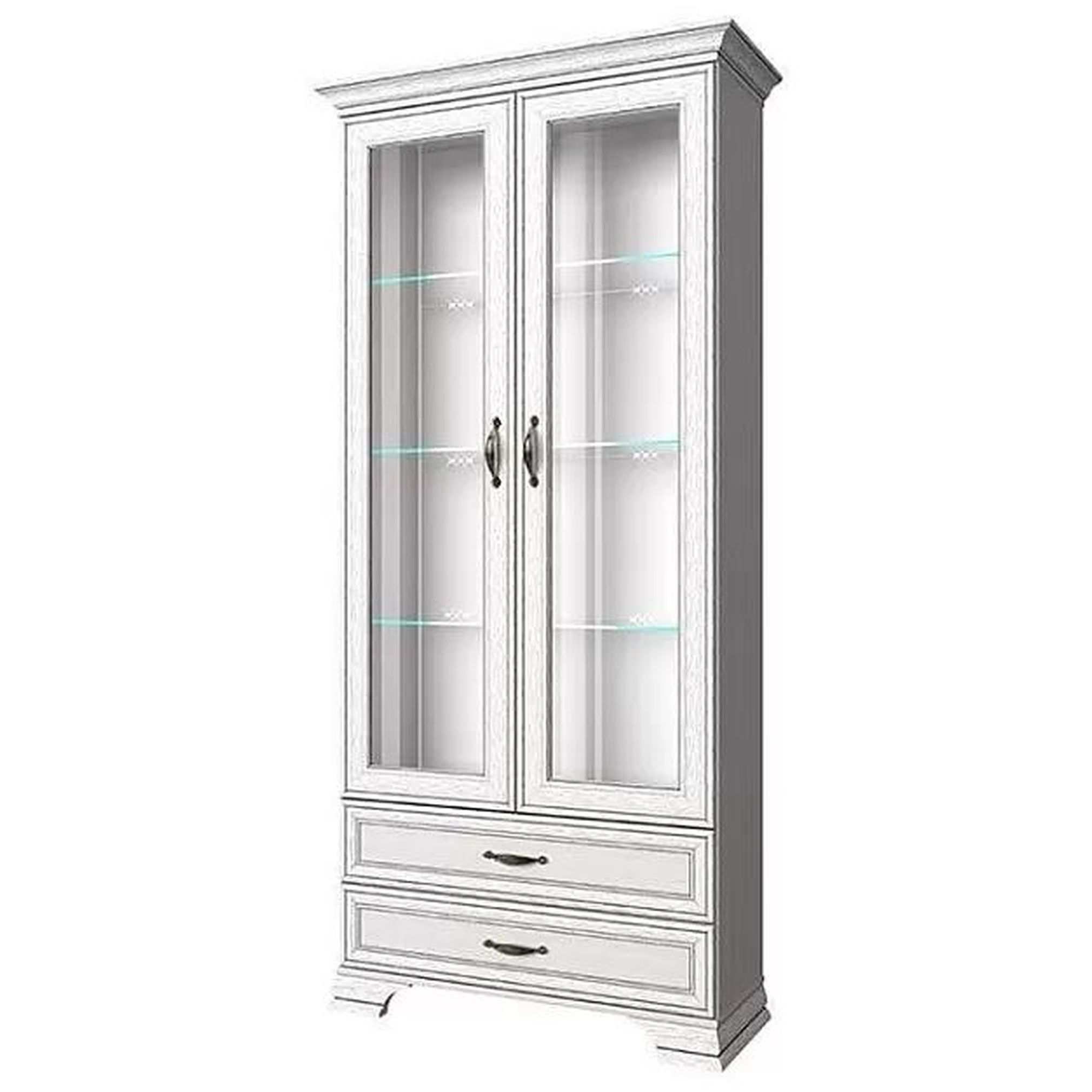 Картинка Тиффани Шкаф с витриной 2V2S интернет-магазин мебели FreeTime