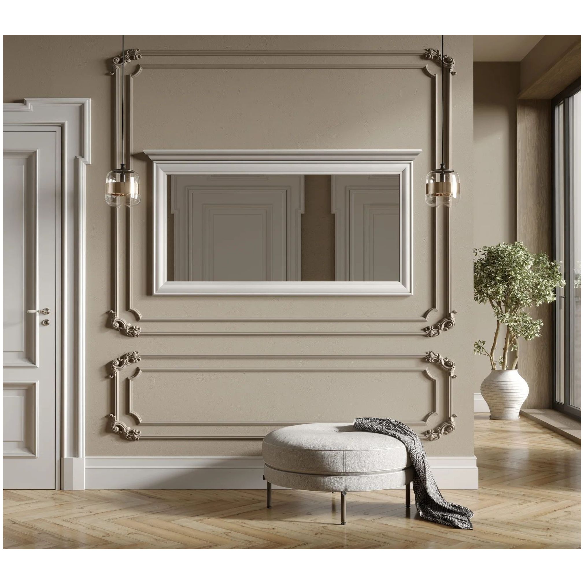 Картинка Кентаки зеркало S320-LUS/155 (Белый) интернет-магазин мебели FreeTime