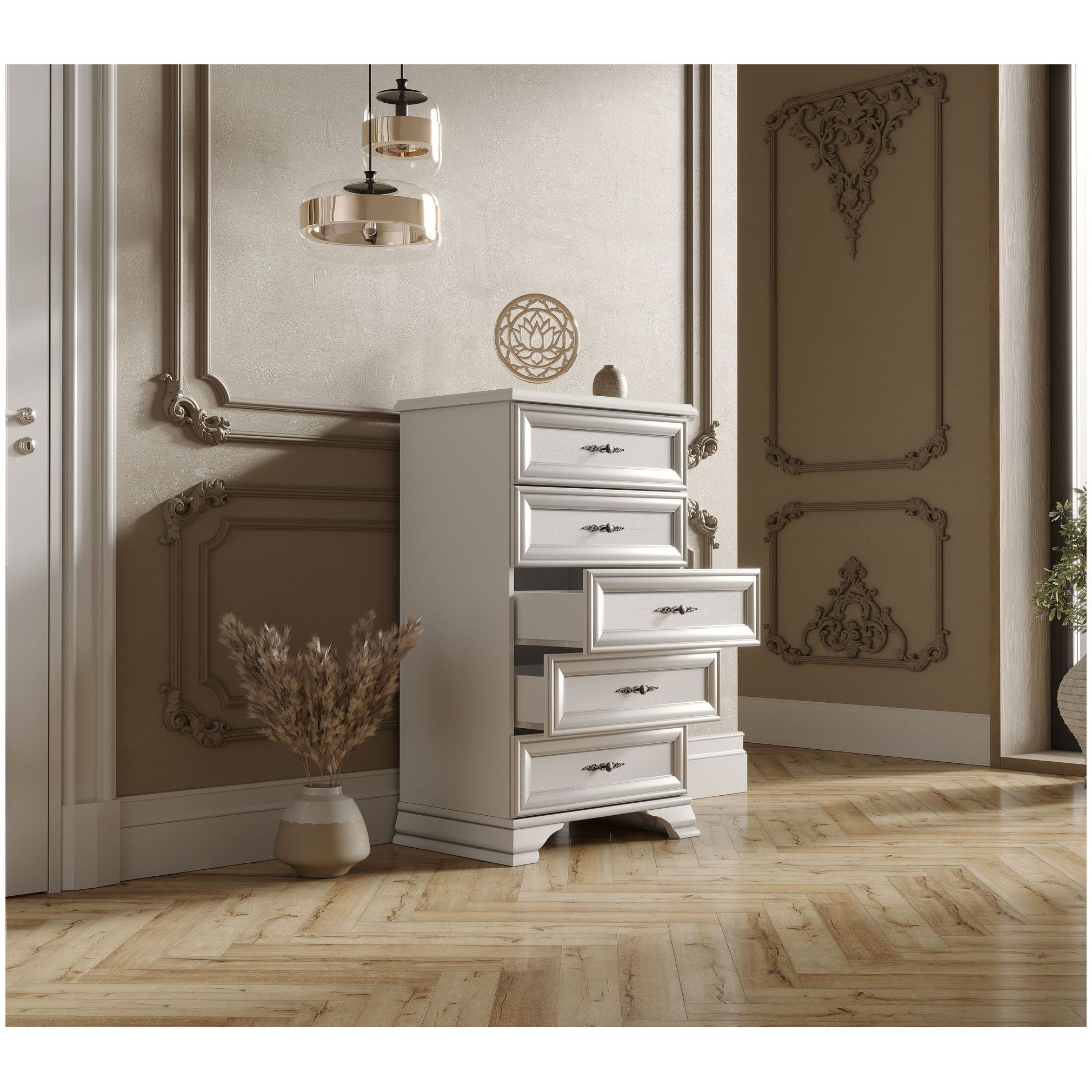 Картинка Кентаки комод S320-KOM5S (Белый) интернет-магазин мебели FreeTime