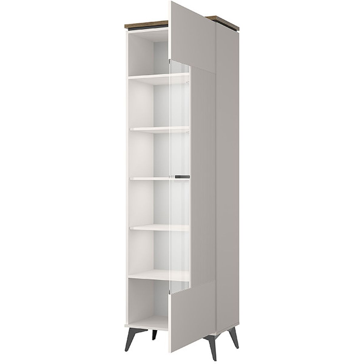 Картинка Винати Шкаф с витриной 1V интернет-магазин мебели FreeTime