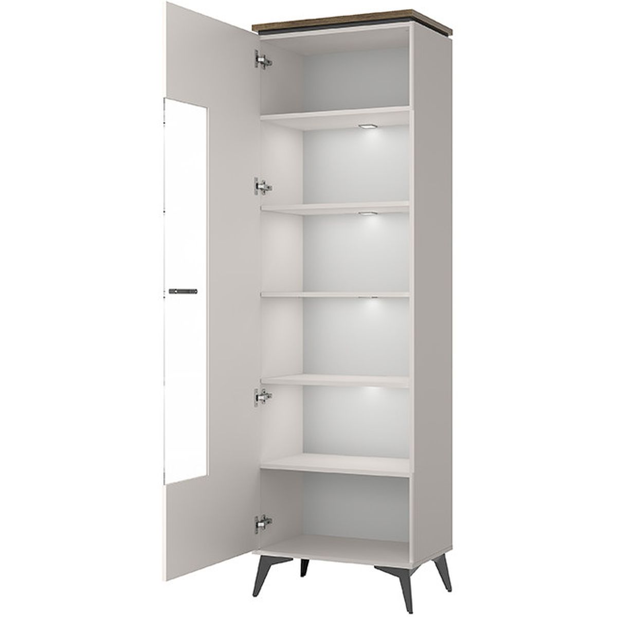 Картинка Винати Шкаф с витриной 1V интернет-магазин мебели FreeTime