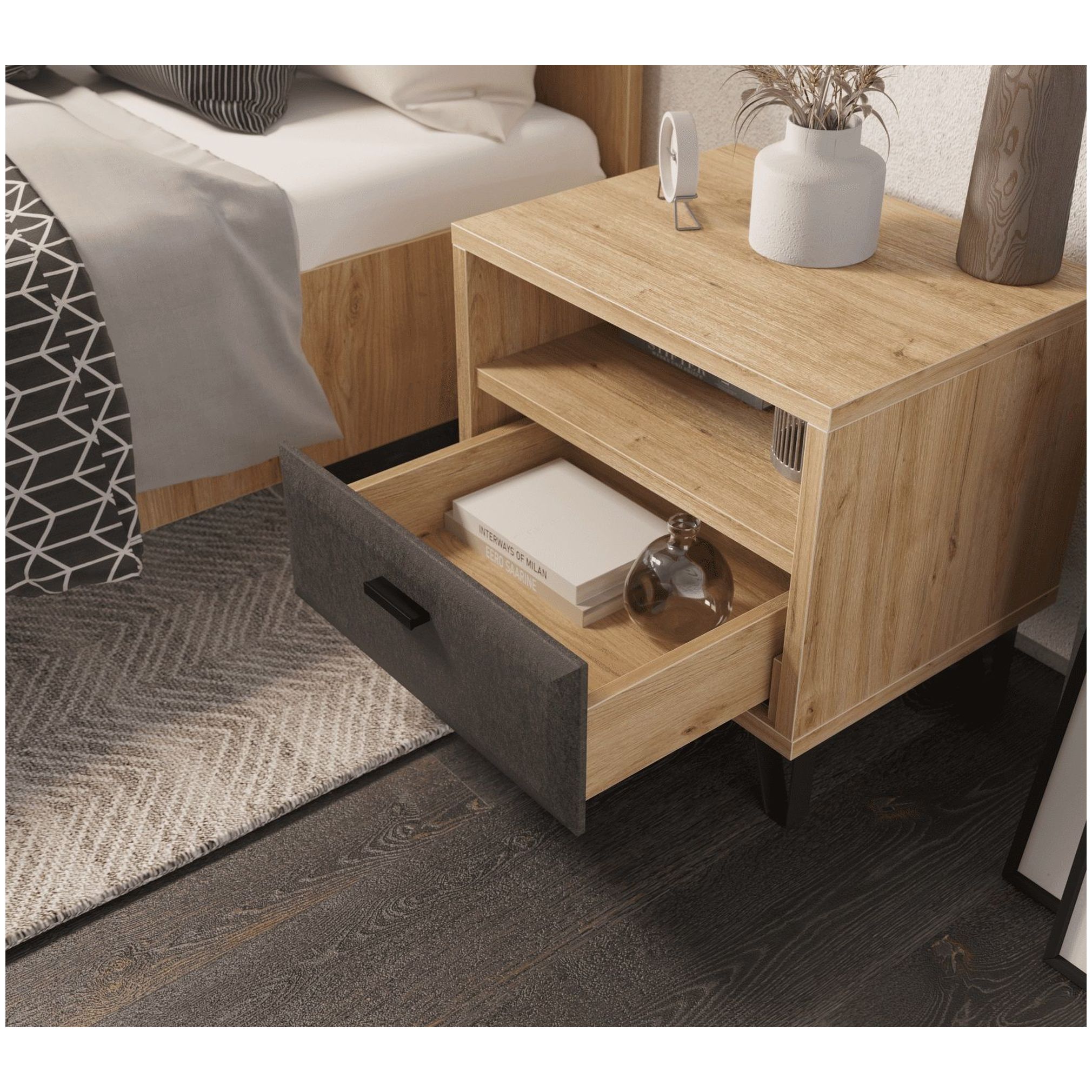 Картинка Грейс тумба прикроватная KOM1S интернет-магазин мебели FreeTime