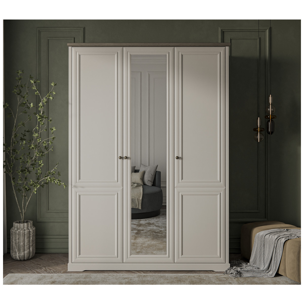 Картинка Тоскана Шкаф с зеркалом 3DG Z интернет-магазин мебели FreeTime