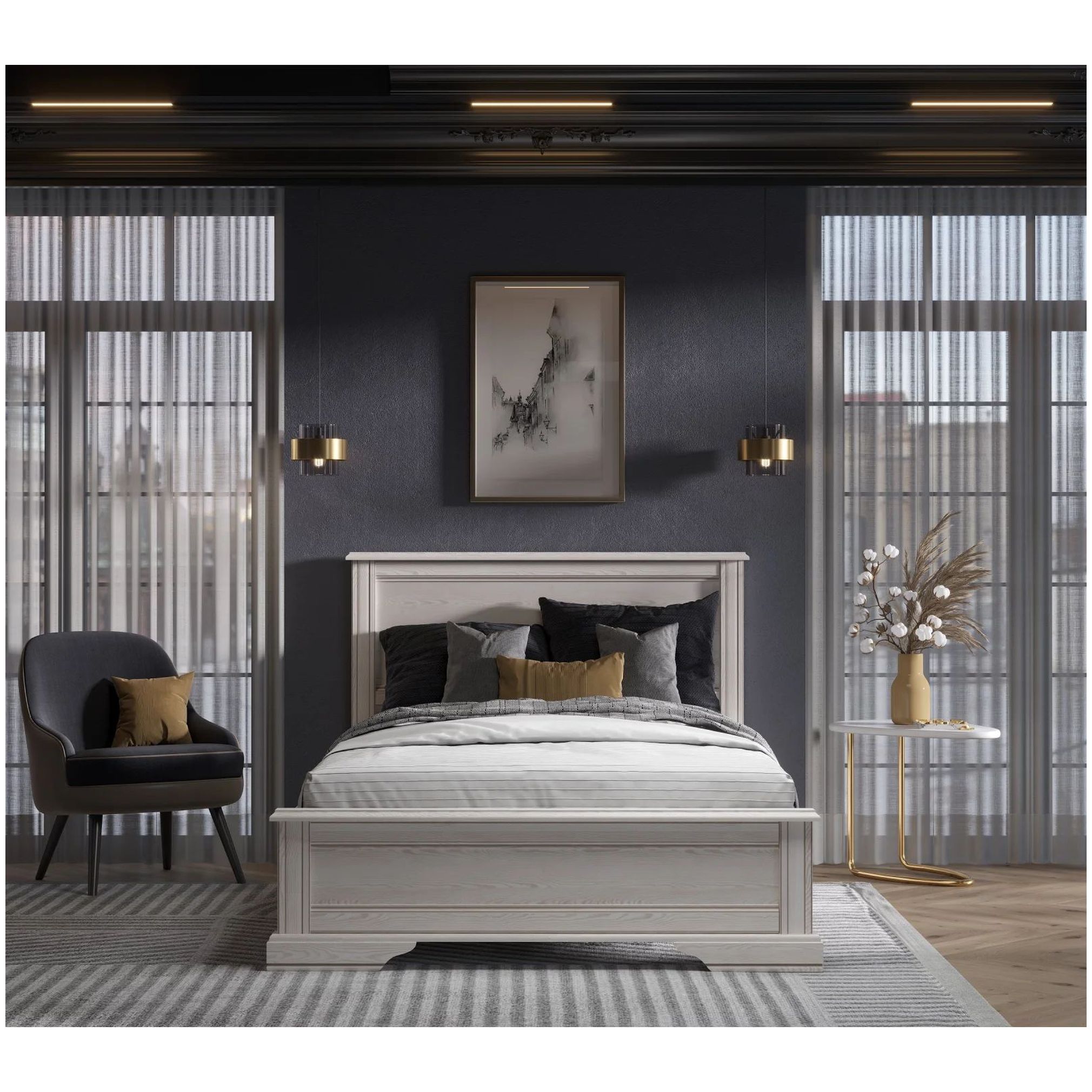 Картинка Стилиус кровать LOZ120х200 интернет-магазин мебели FreeTime