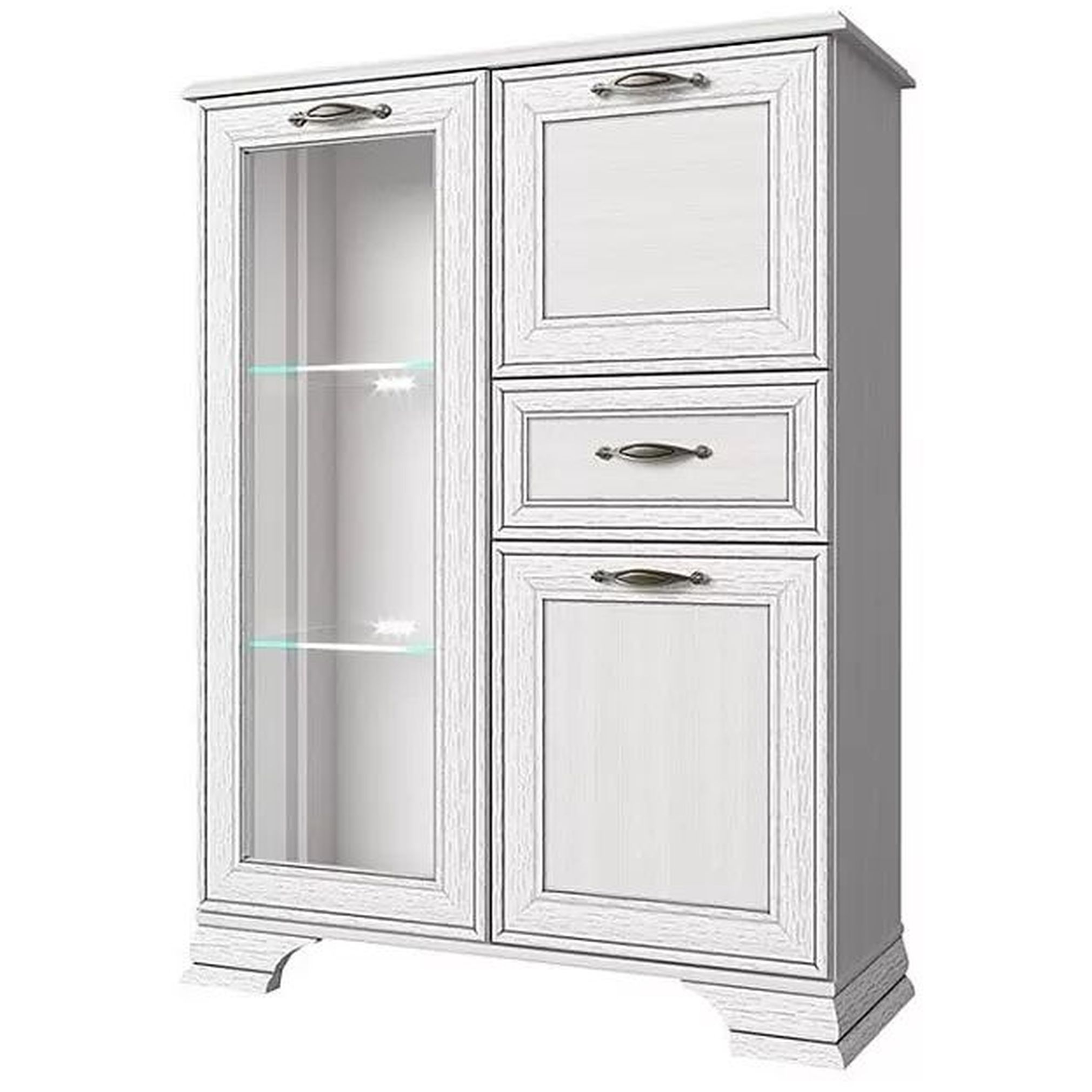 Картинка Тиффани Тумба  с витриной 1V2D1S интернет-магазин мебели FreeTime