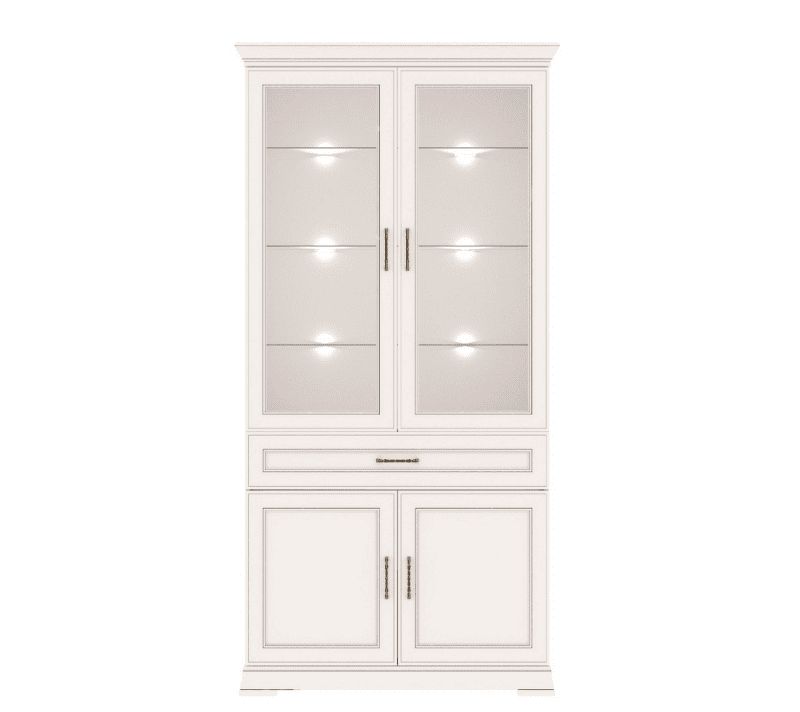 Картинка Флоренция шкаф-витрина REG2W2D1S с подсветкой интернет-магазин мебели FreeTime