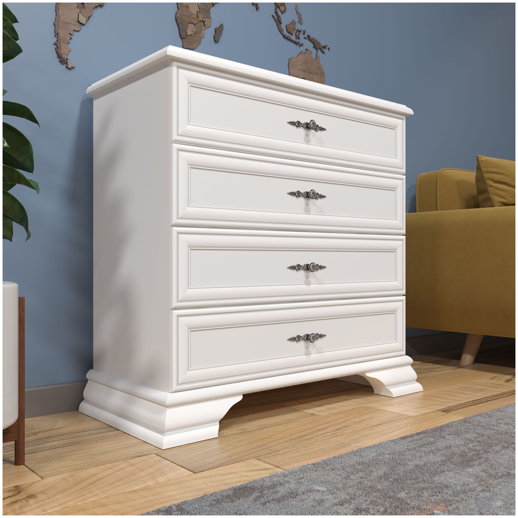 Картинка Кентаки комод S320-KOM4S (Белый) интернет-магазин мебели FreeTime