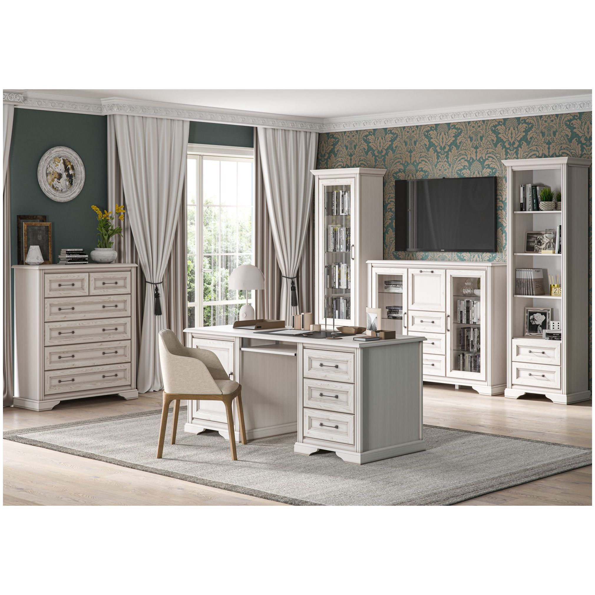 Картинка Стилиус шкаф-витрина REG1W2S интернет-магазин мебели FreeTime