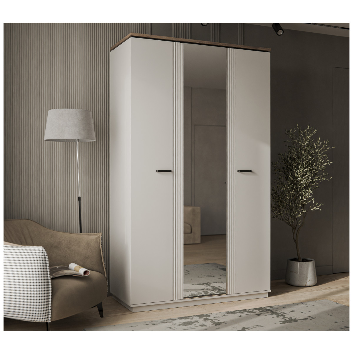 Картинка Винати Шкаф с зеркалом 3DG Z интернет-магазин мебели FreeTime