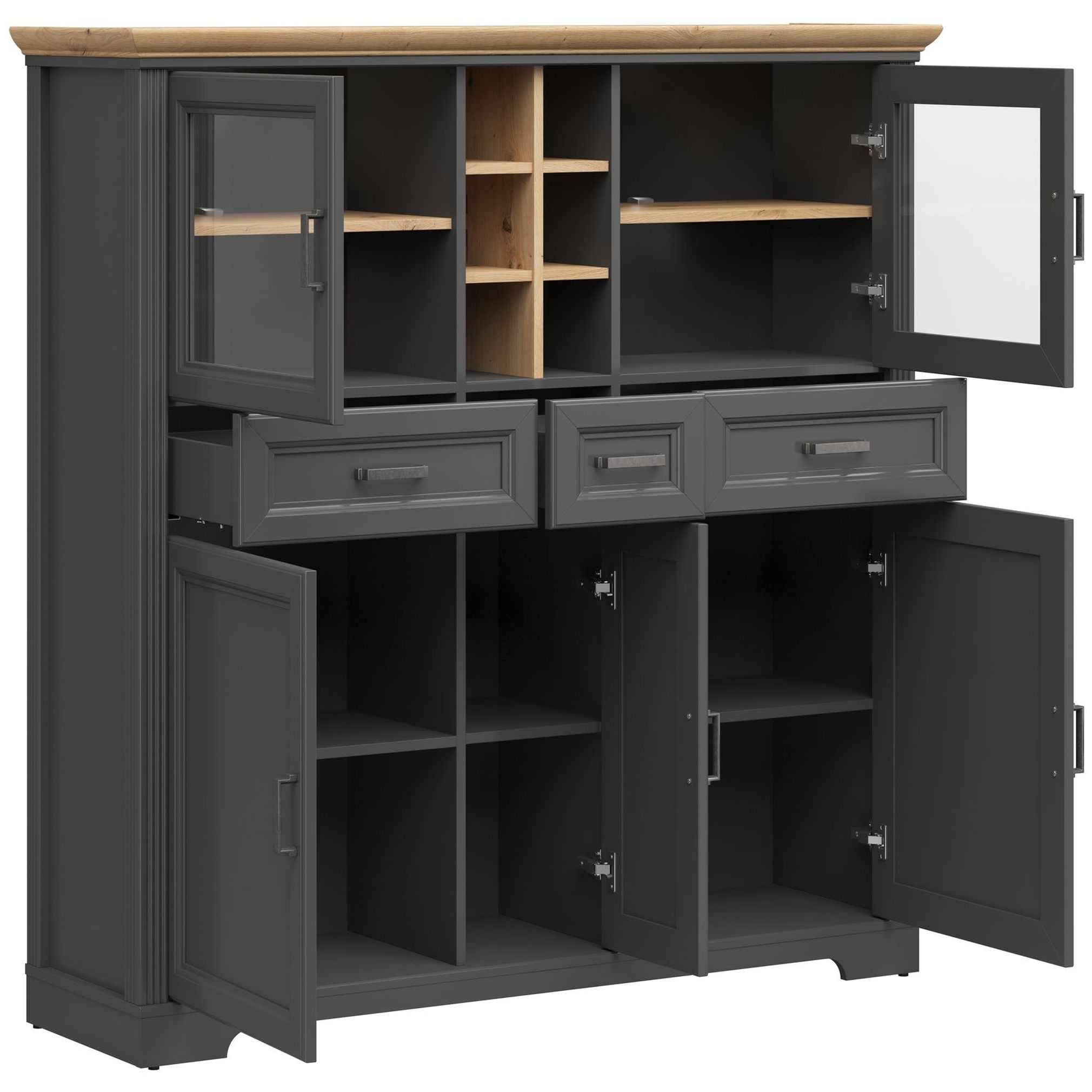 Картинка Жасмин шкаф-витрина REG2W3D3S интернет-магазин мебели FreeTime