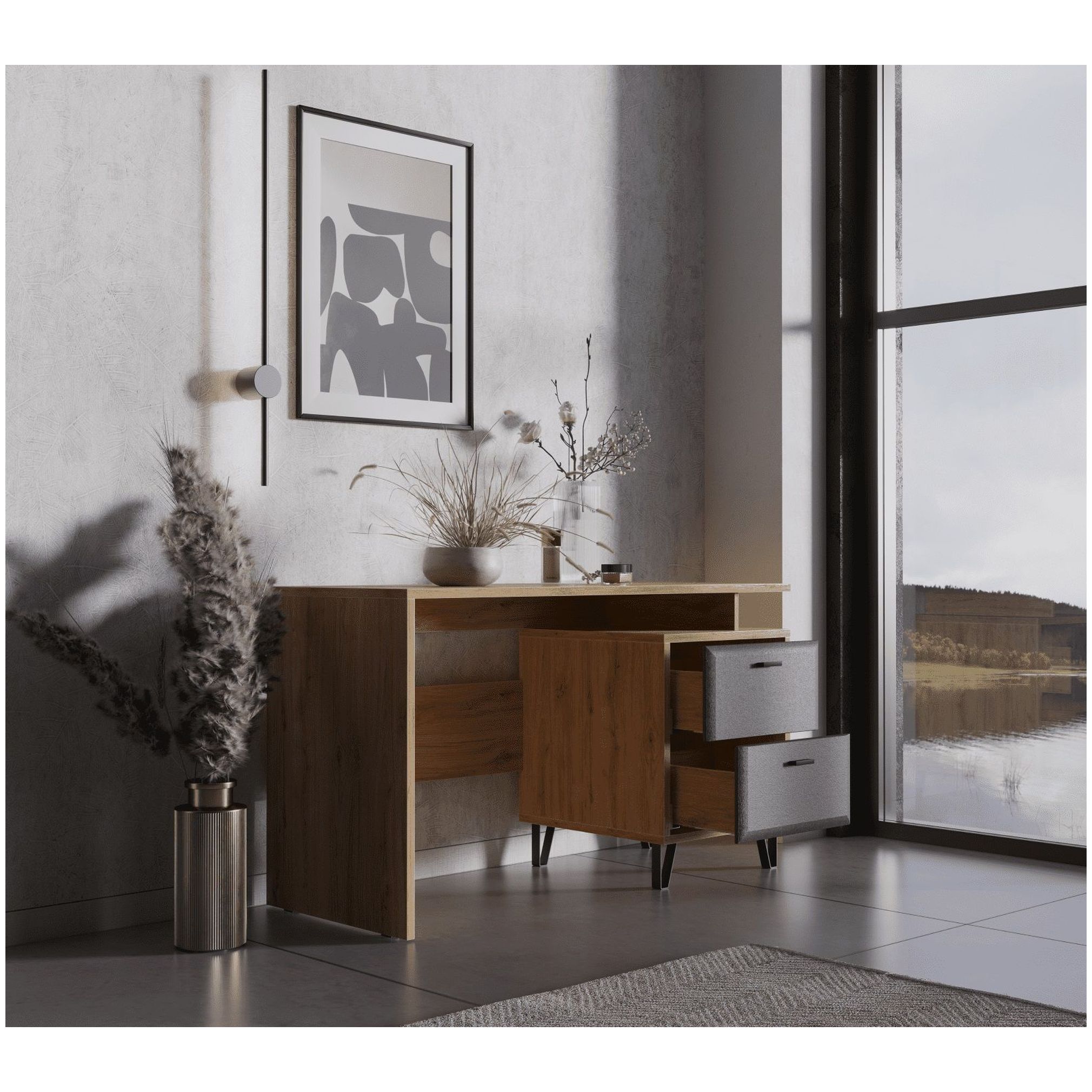 Картинка Грейс стол письменный BIU2S интернет-магазин мебели FreeTime