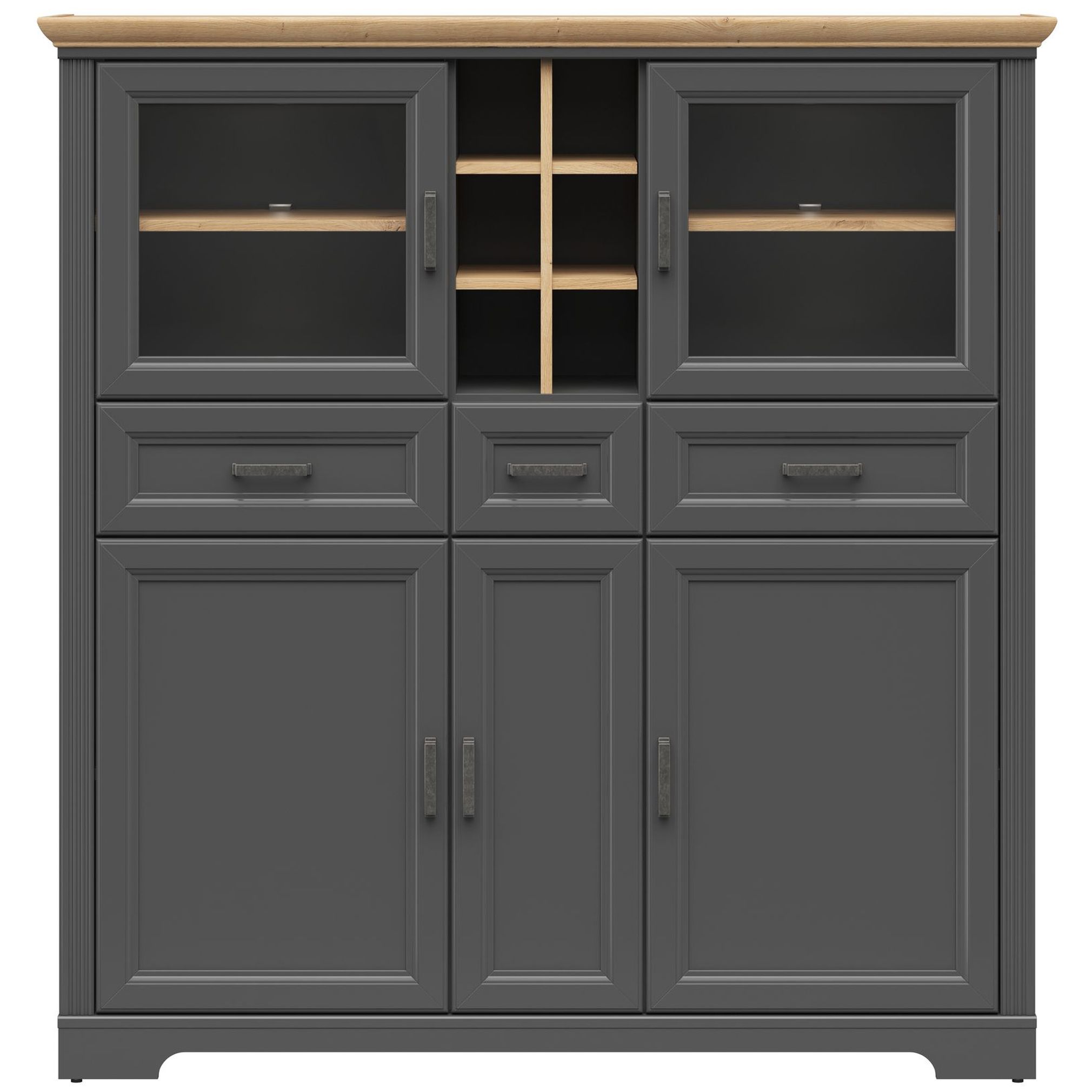 Картинка Жасмин шкаф-витрина REG2W3D3S интернет-магазин мебели FreeTime