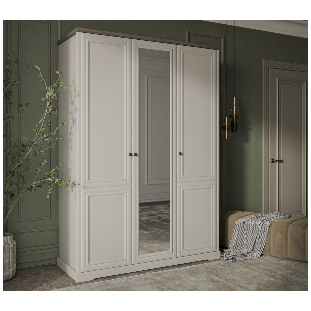 Картинка Тоскана Шкаф с зеркалом 3DG Z интернет-магазин мебели FreeTime