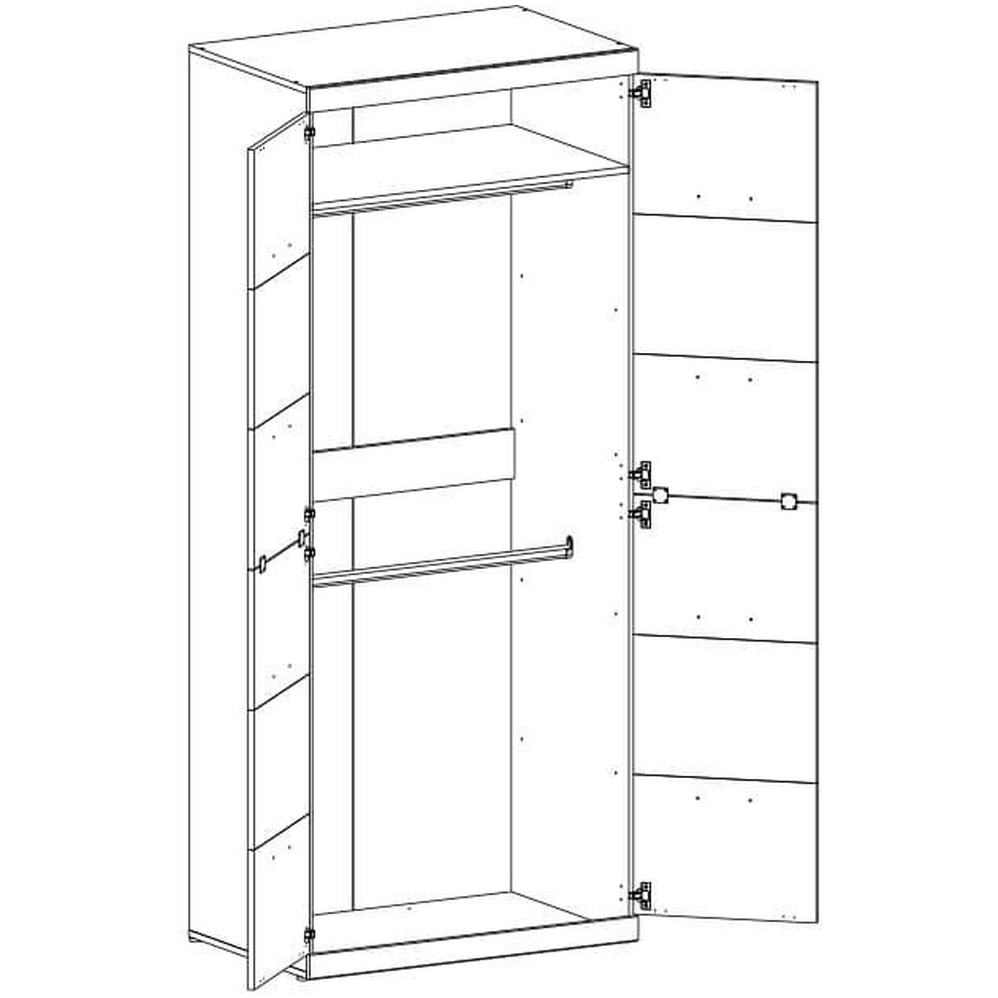Картинка Оскар Шкаф  2DG интернет-магазин мебели FreeTime