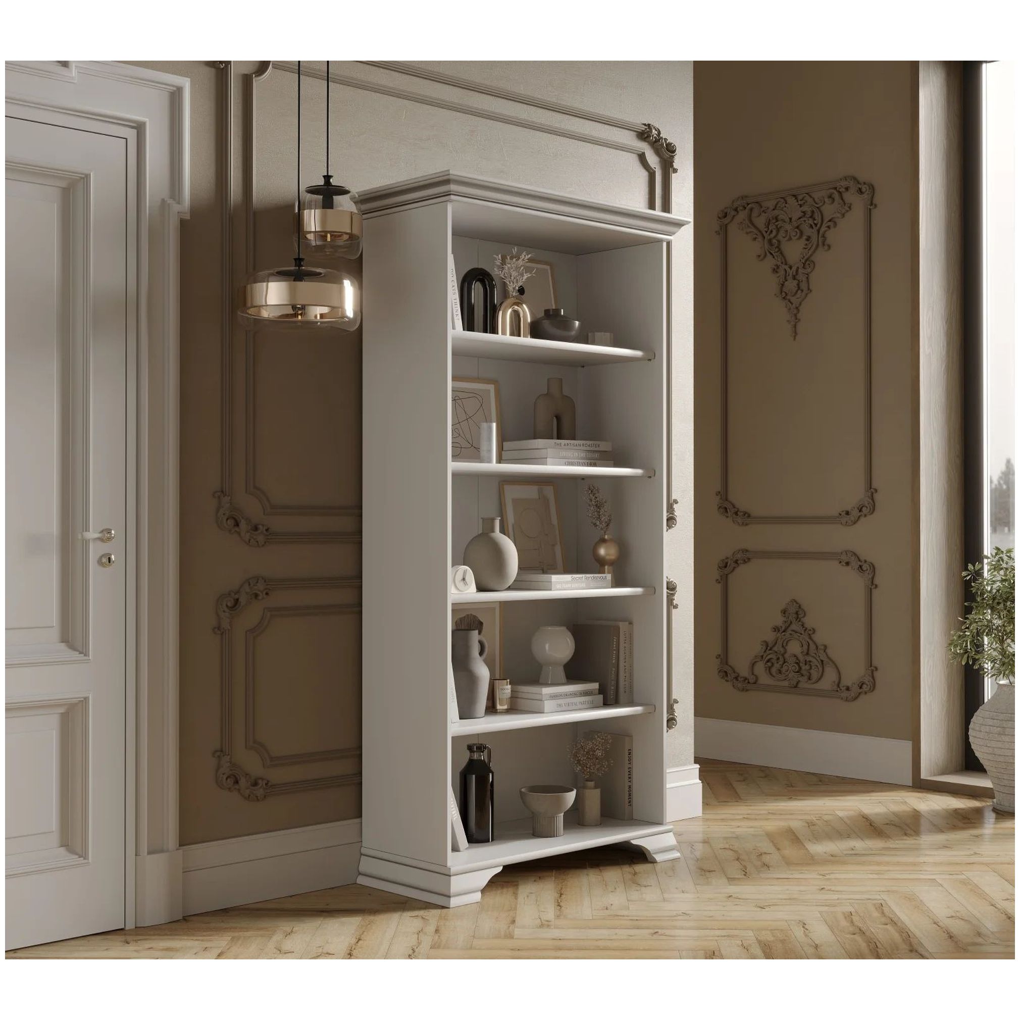 Картинка Кентаки шкаф-стеллаж REG/90 (Белый) интернет-магазин мебели FreeTime