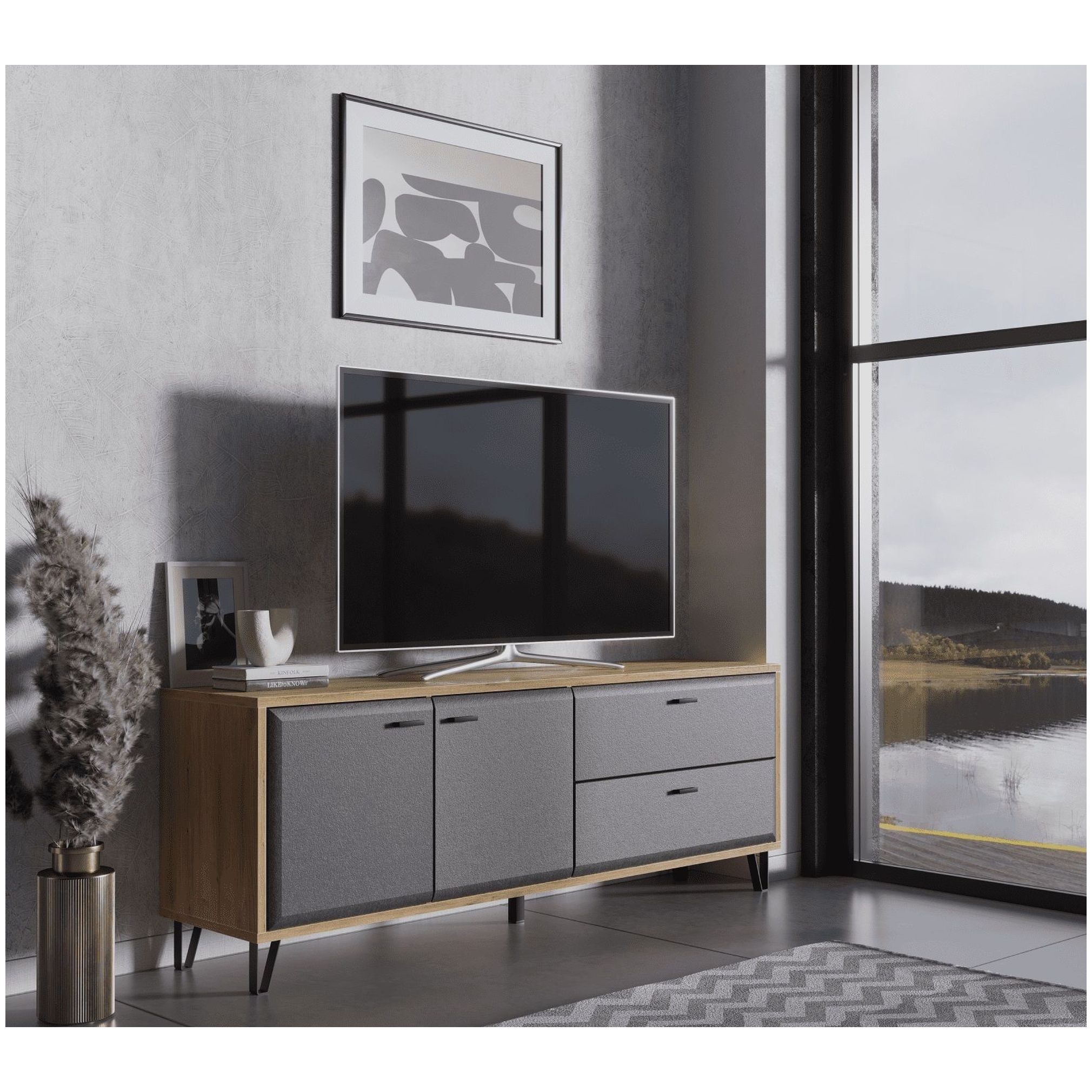 Картинка Грейс ТВ тумба RTV2D2S интернет-магазин мебели FreeTime