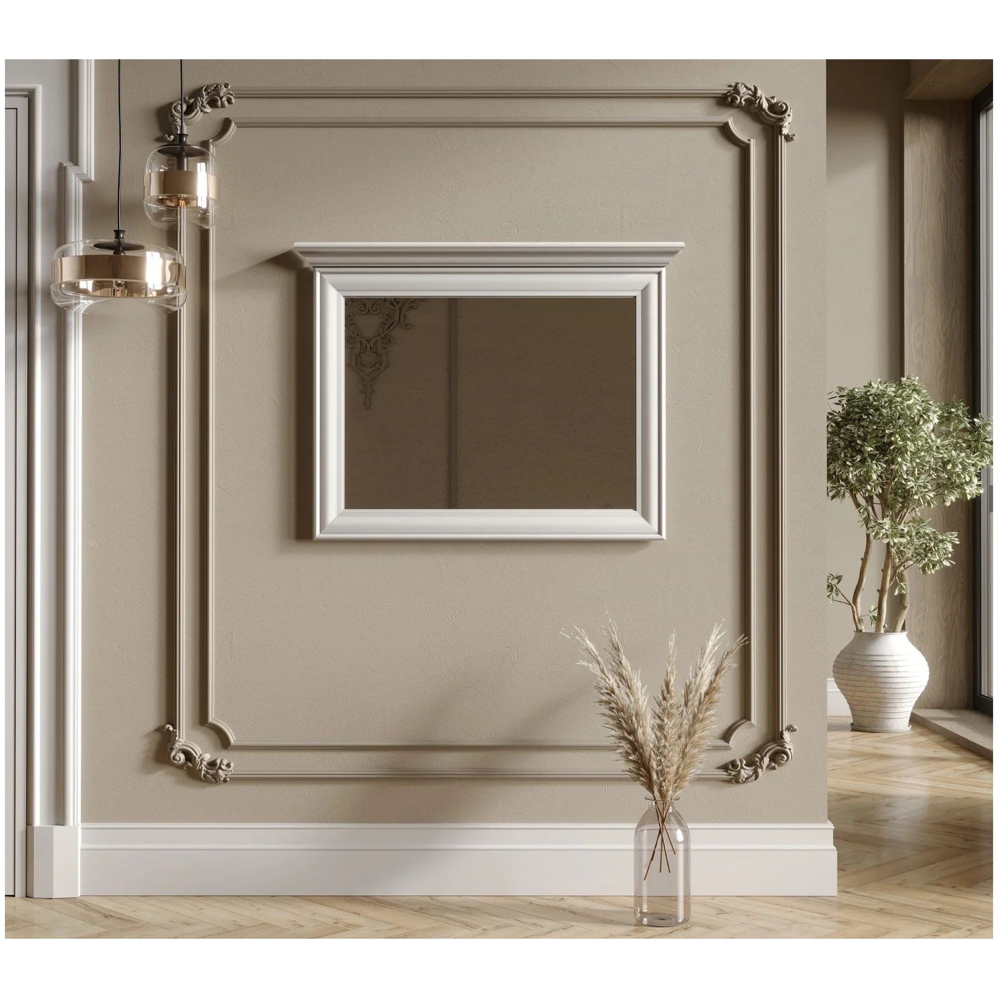 Картинка Кентаки зеркало S320-LUS/90 (Белый) интернет-магазин мебели FreeTime