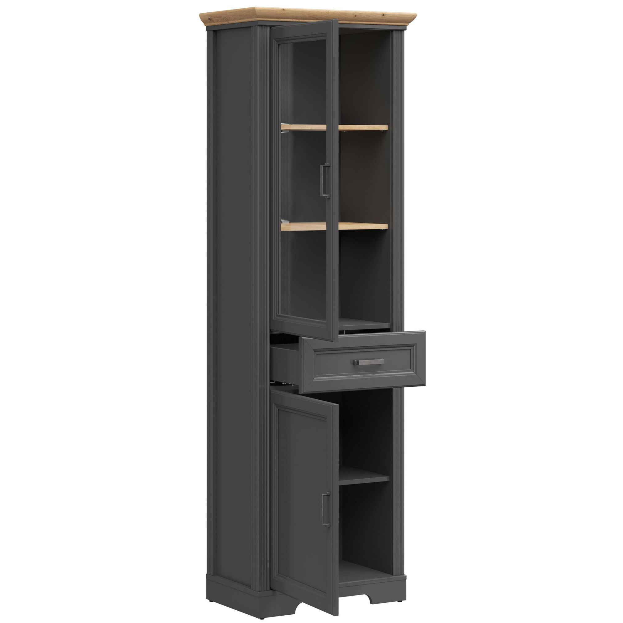 Картинка Жасмин шкаф-витрина REG1W1D1S интернет-магазин мебели FreeTime