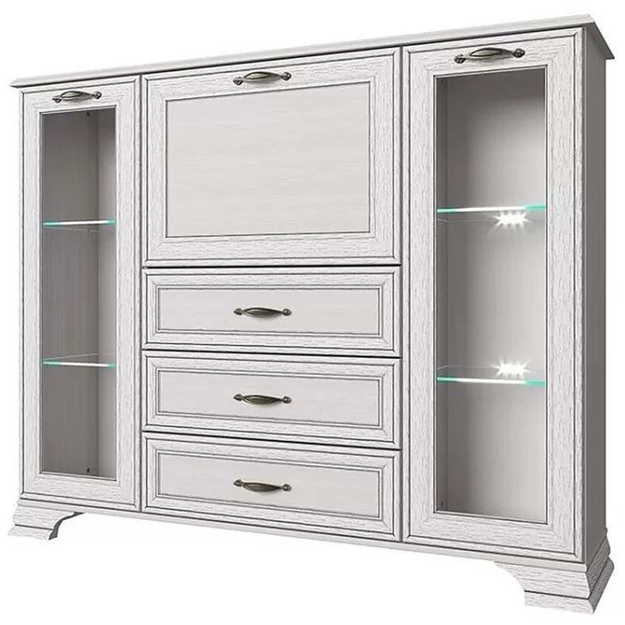 Картинка Тиффани Тумба  с витриной 2V1D3S интернет-магазин мебели FreeTime