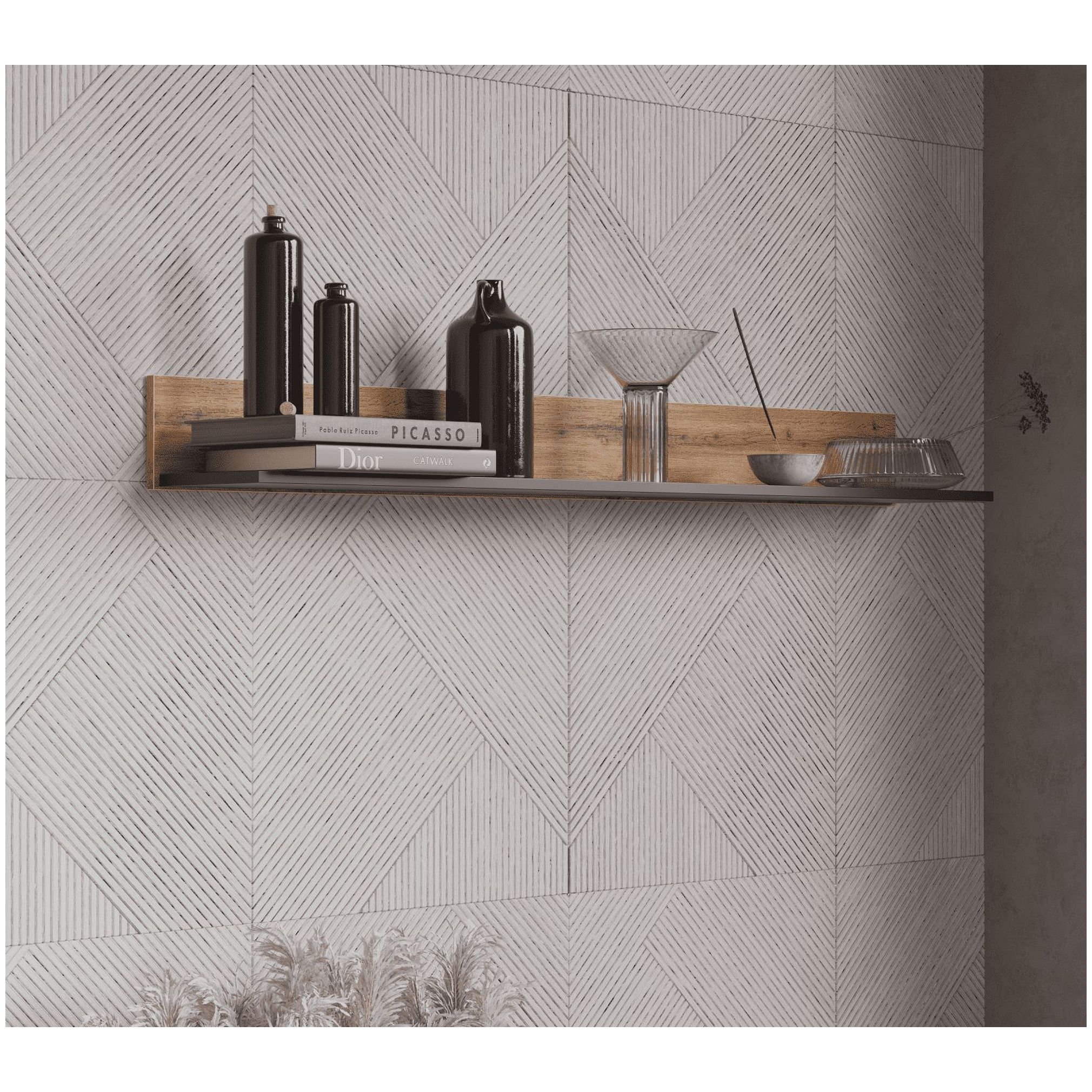 Картинка Лофт полка P/150 (Дуб вотан) интернет-магазин мебели FreeTime