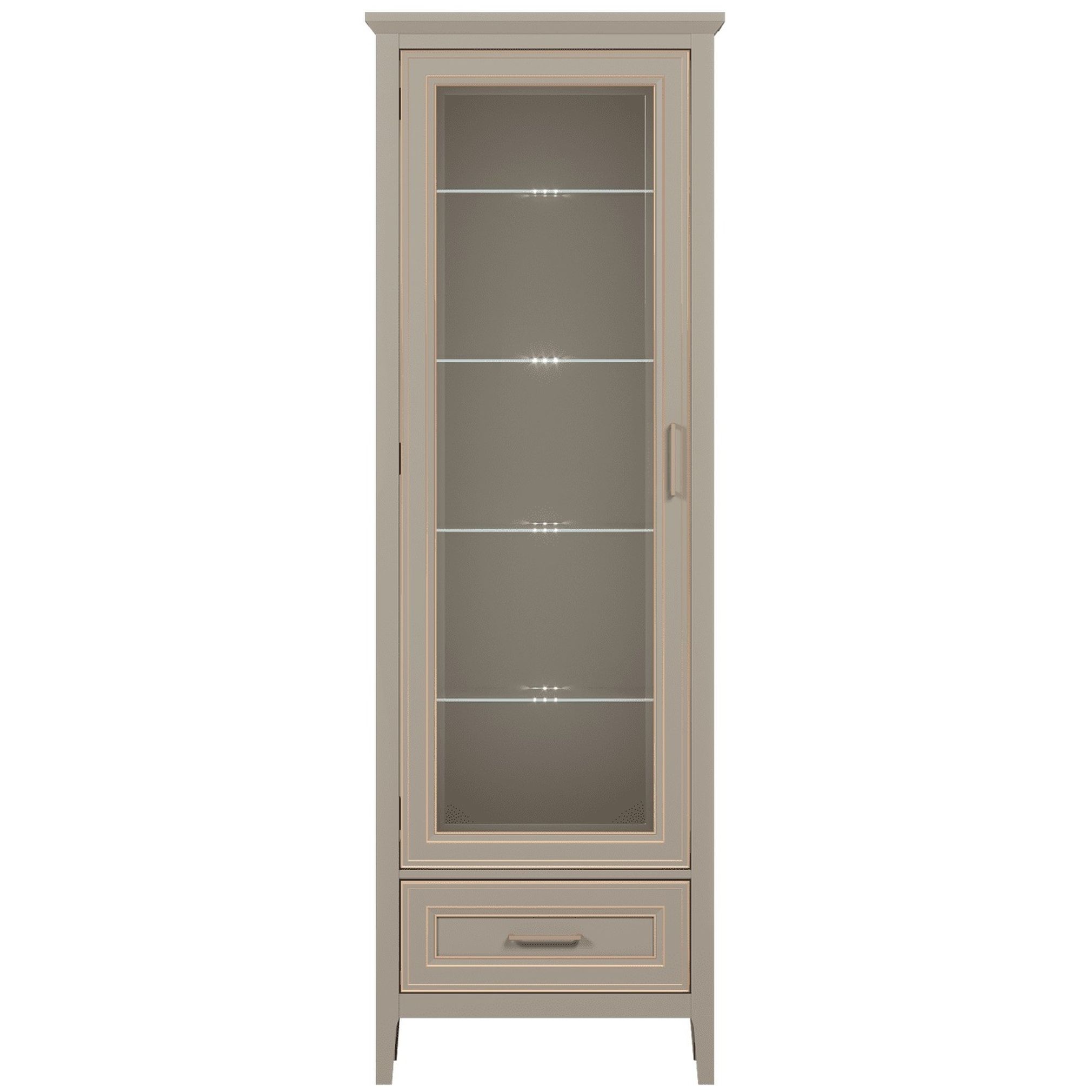 Картинка Классик шкаф-витрина REG1W1SZK с подсветкой интернет-магазин мебели FreeTime