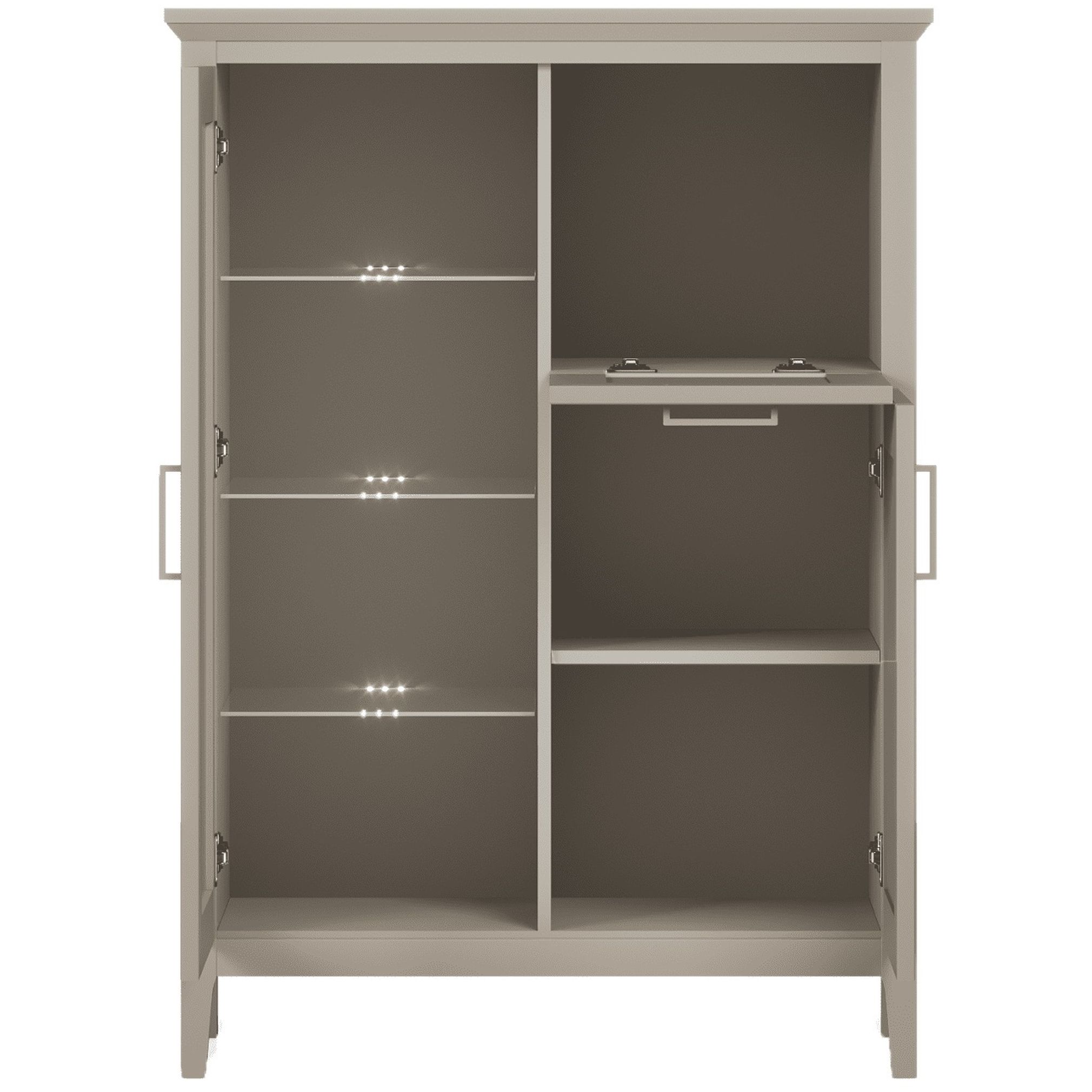 Картинка Классик тумба с витриной KOM1W1D1B с подсветкой интернет-магазин мебели FreeTime