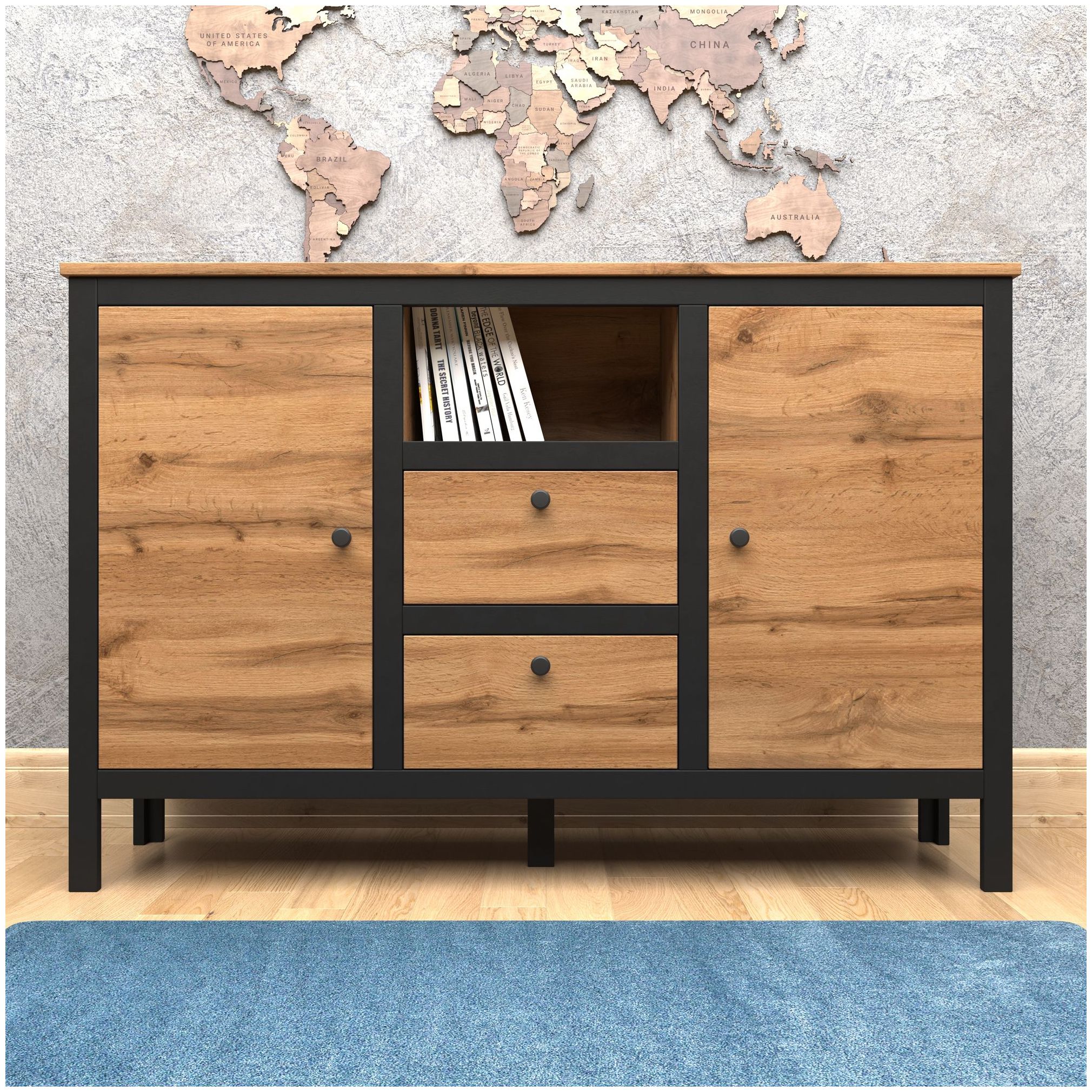 Картинка Лофт тумба KOM2D2S/150 интернет-магазин мебели FreeTime